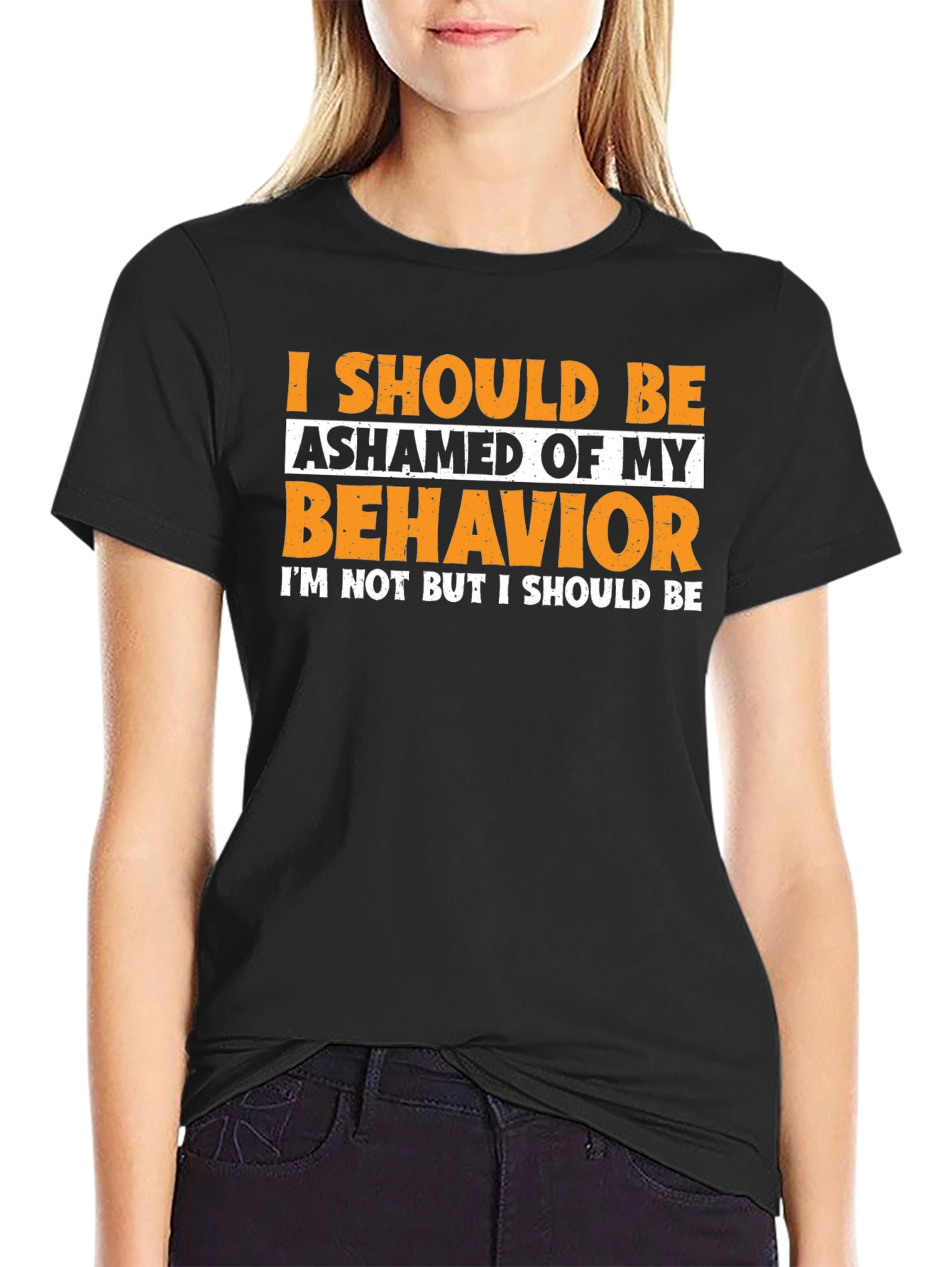 Ashamed of My Behavior Funny Graphic T-Shirt - 2