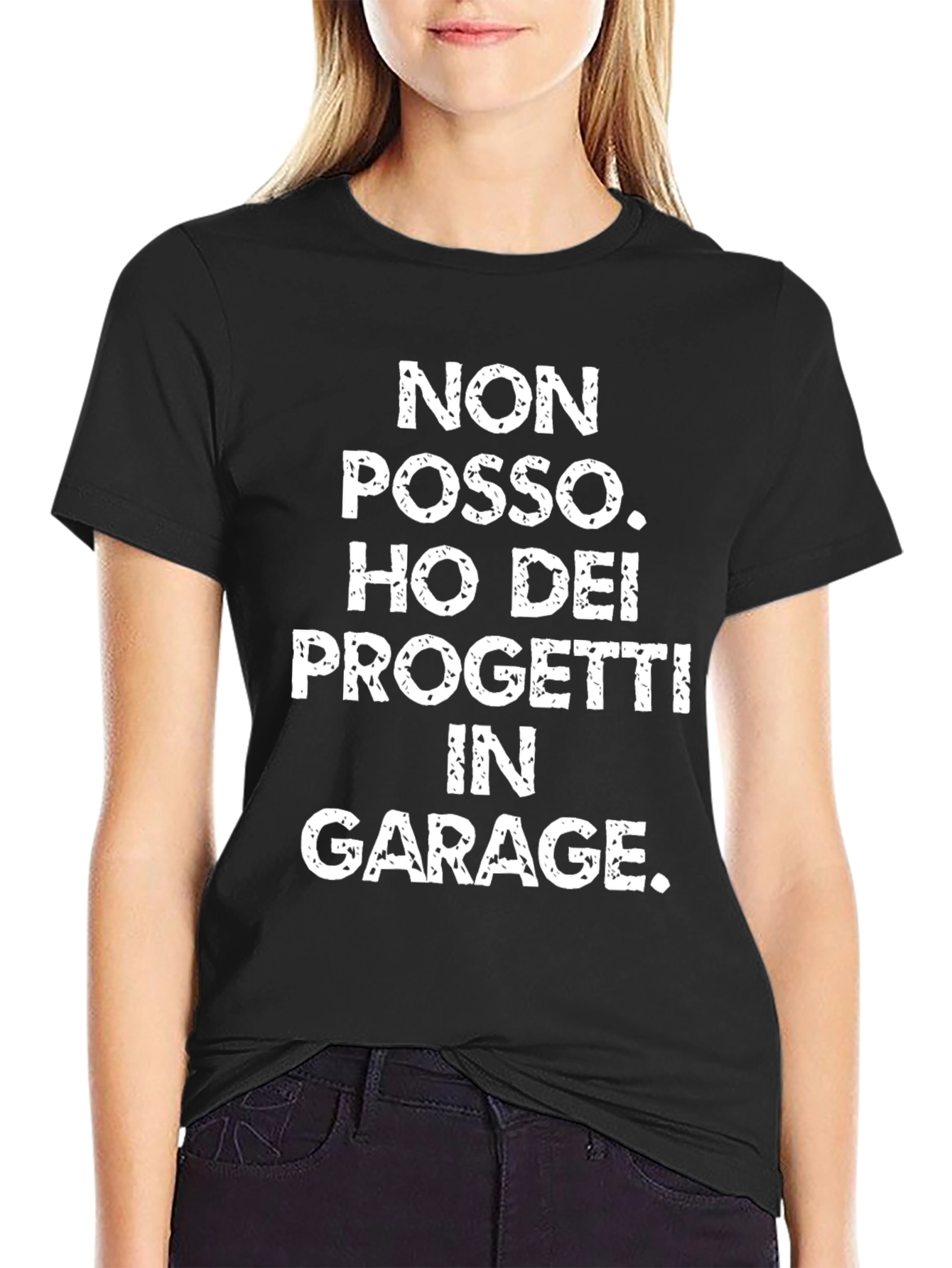 Black Garage Projects T-Shirt - Funny Italian Saying Tee view 2