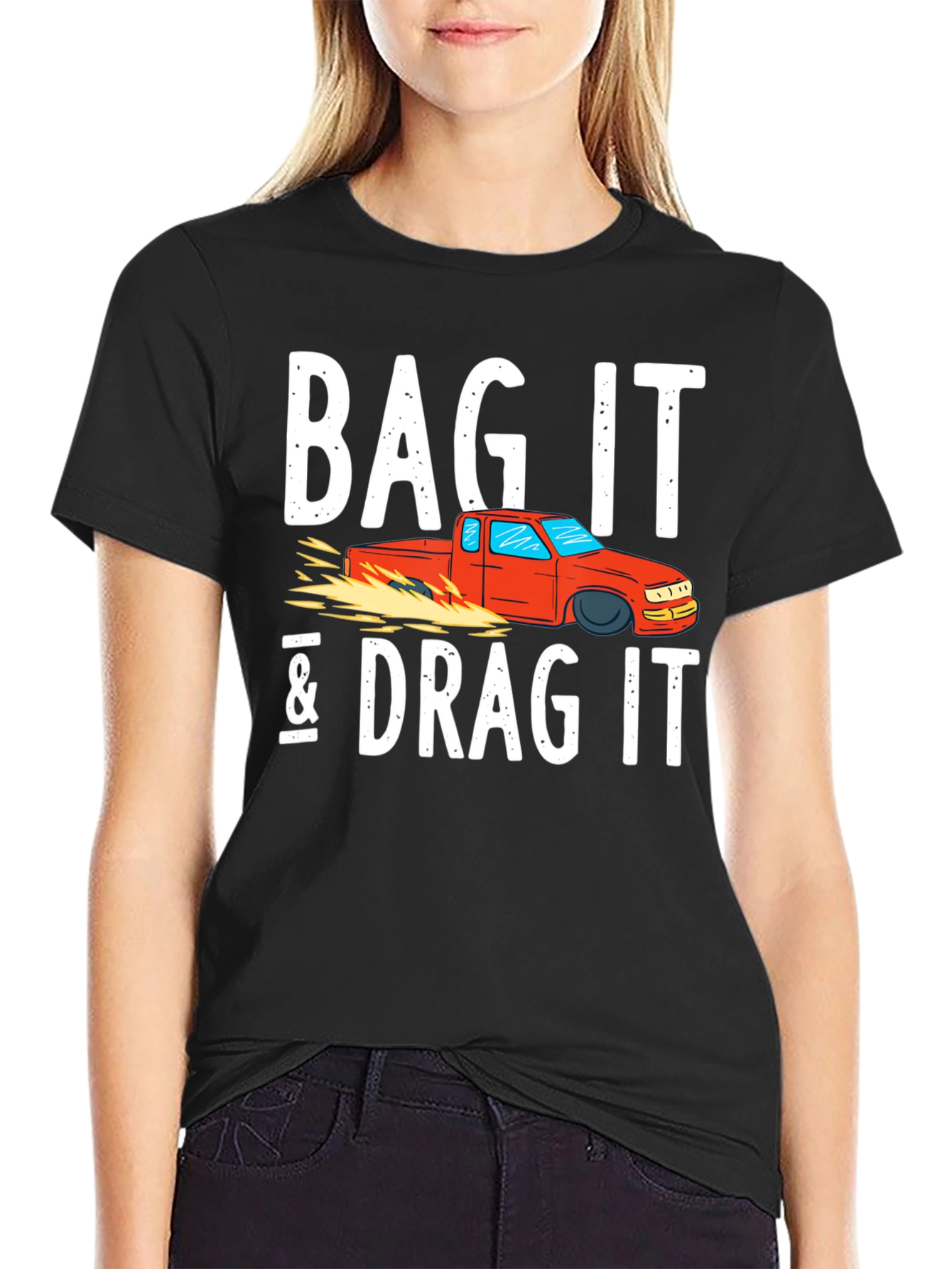 Black Bag It & Drag It Car Enthusiast Tee view 2