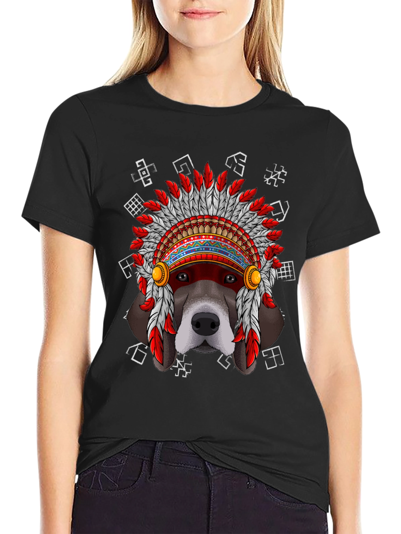 Black Dog Headdress T-Shirt view 2
