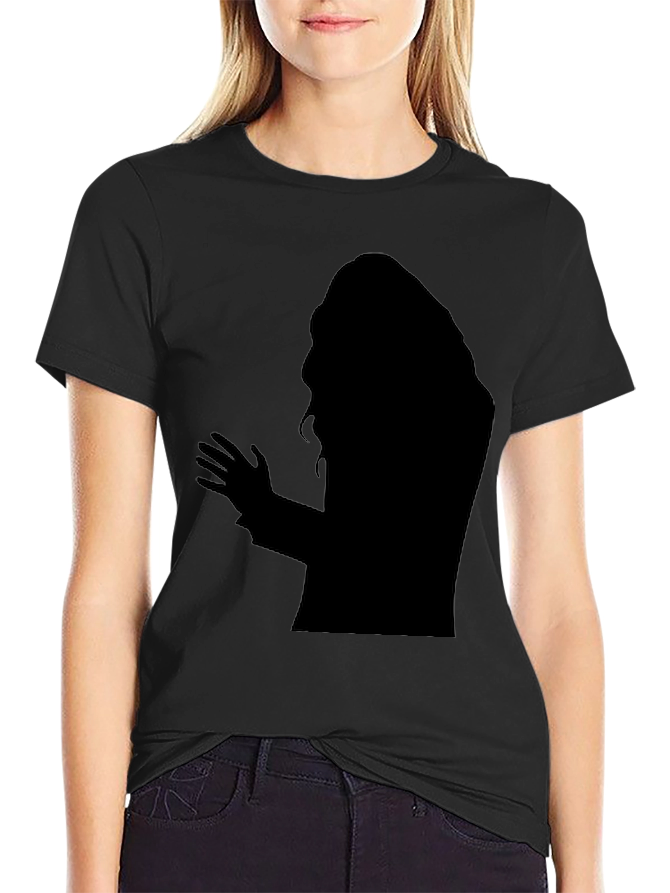 Black Silhouette Graphic T-Shirt - Men's Black Tee view 2