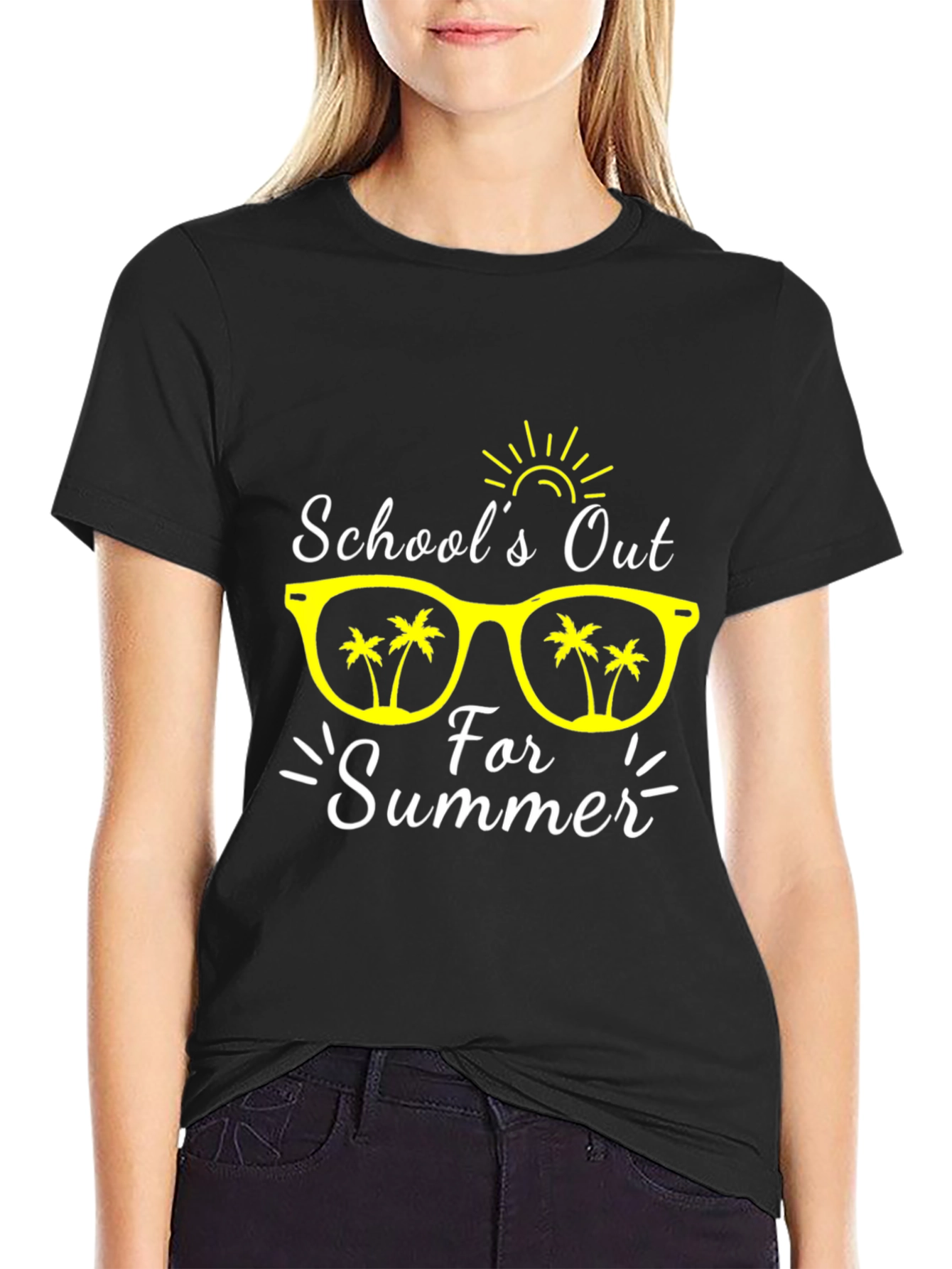 Black School's Out for Summer Graphic T-Shirt view 2