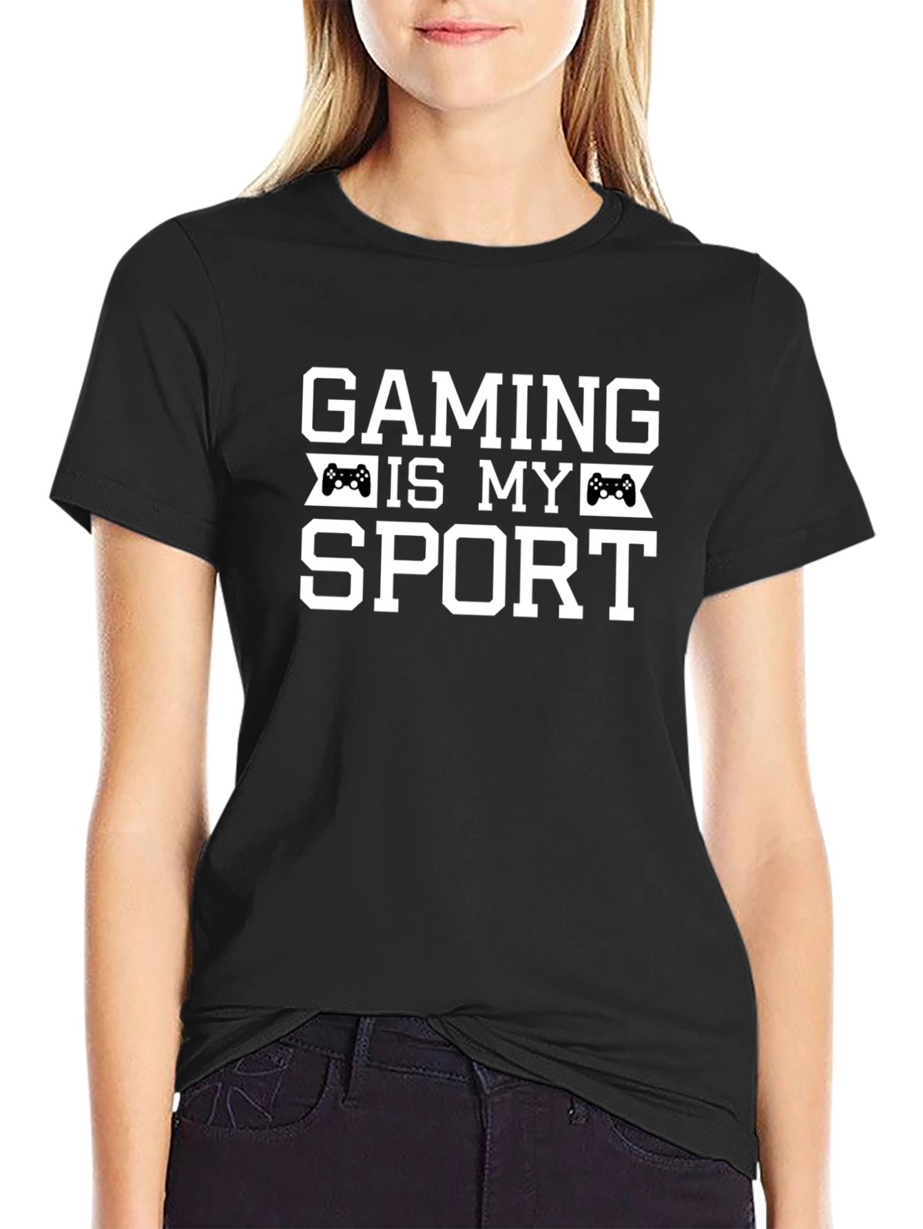 Black Gaming Is My Sport Black T-Shirt view 2