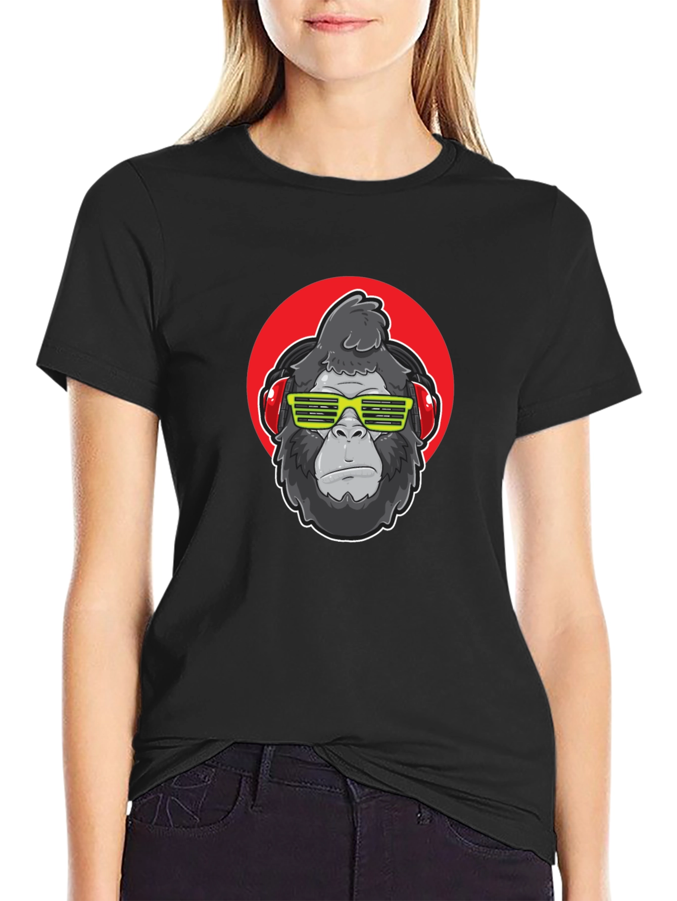 Black Cool Gorilla T-Shirt - DJ Ape Graphic Tee view 2