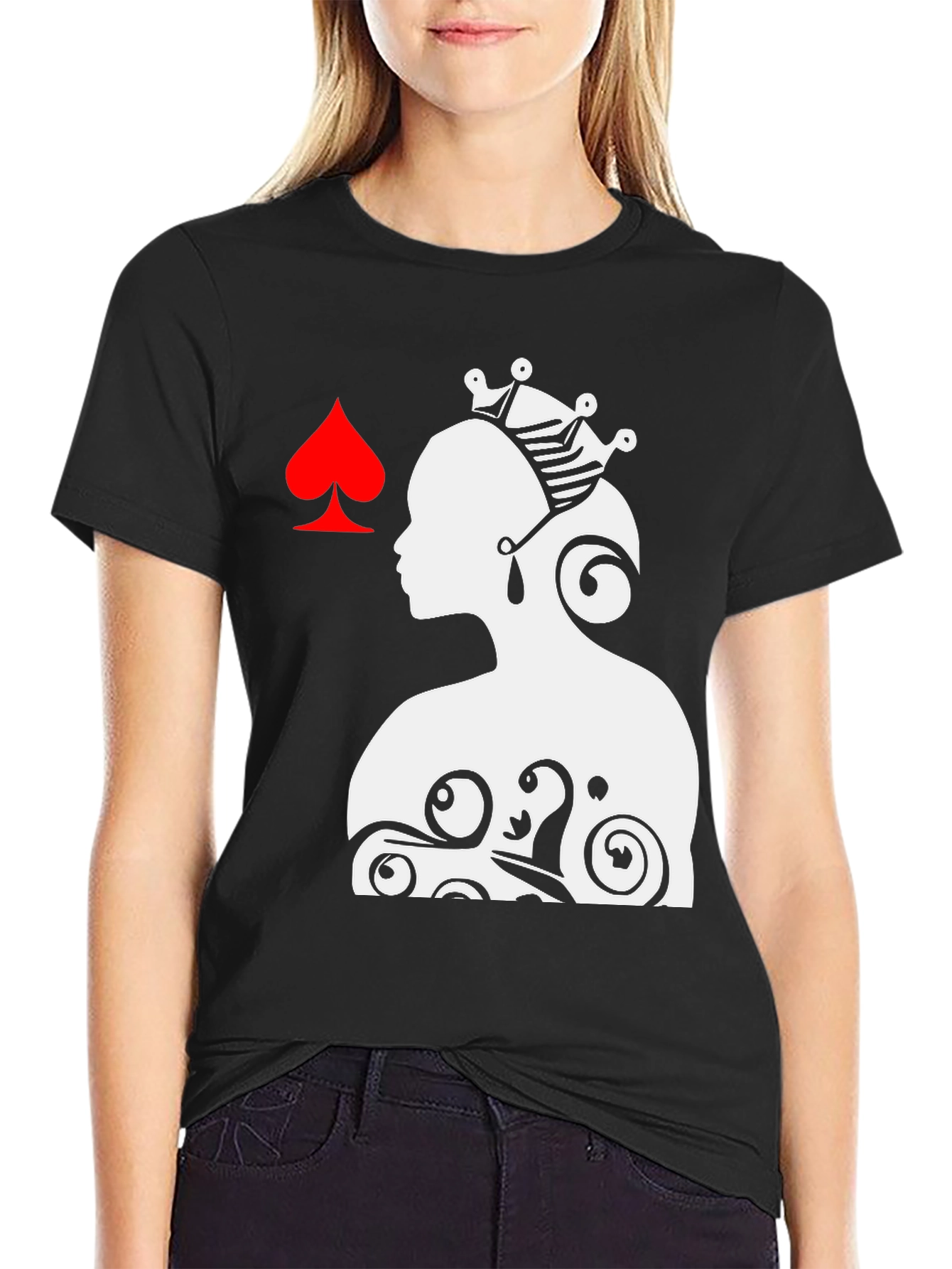 Queen of Spades Graphic Tee - Black - 2