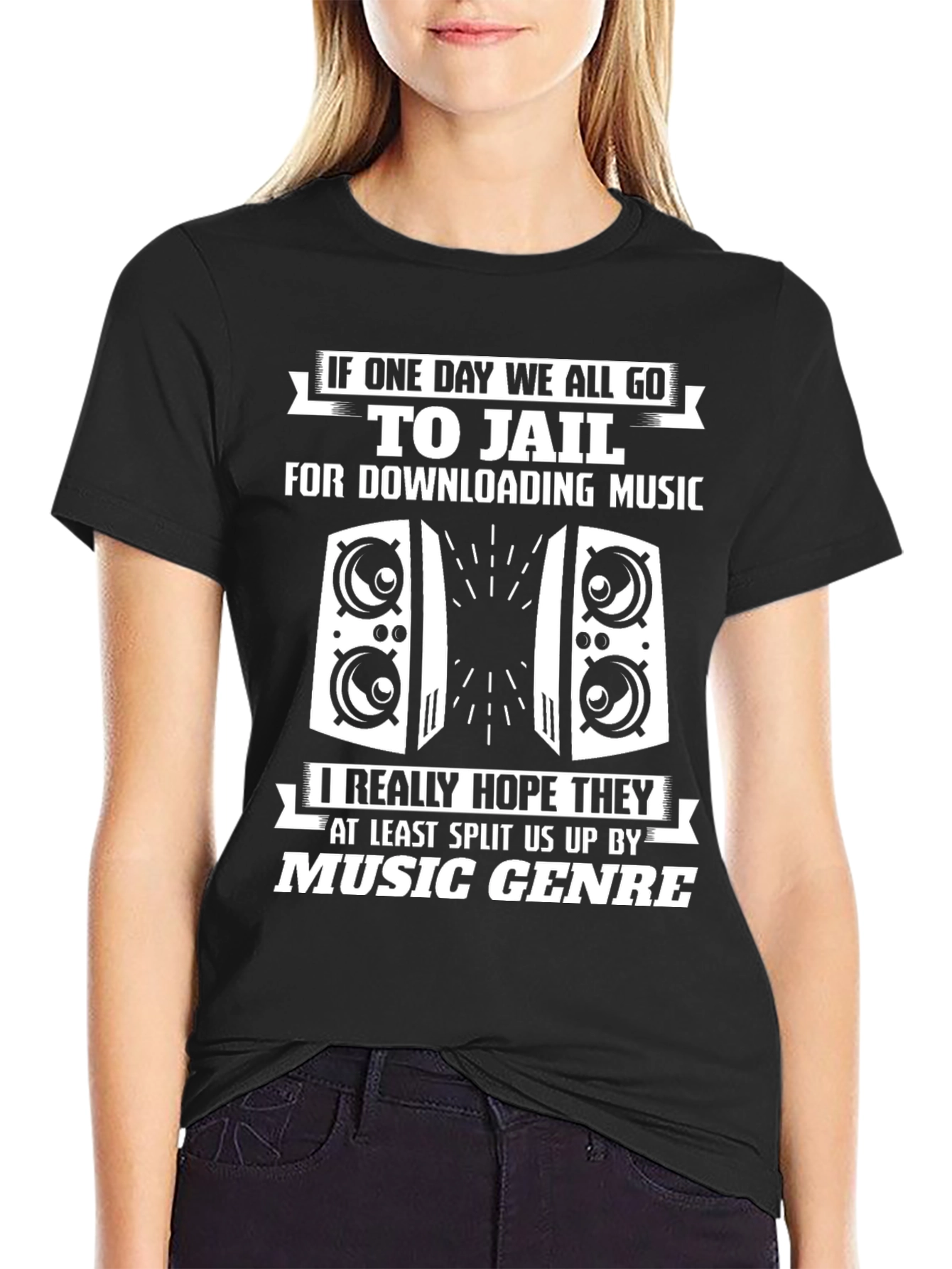 Black Music Lover's T-Shirt - Jail by Genre! view 2