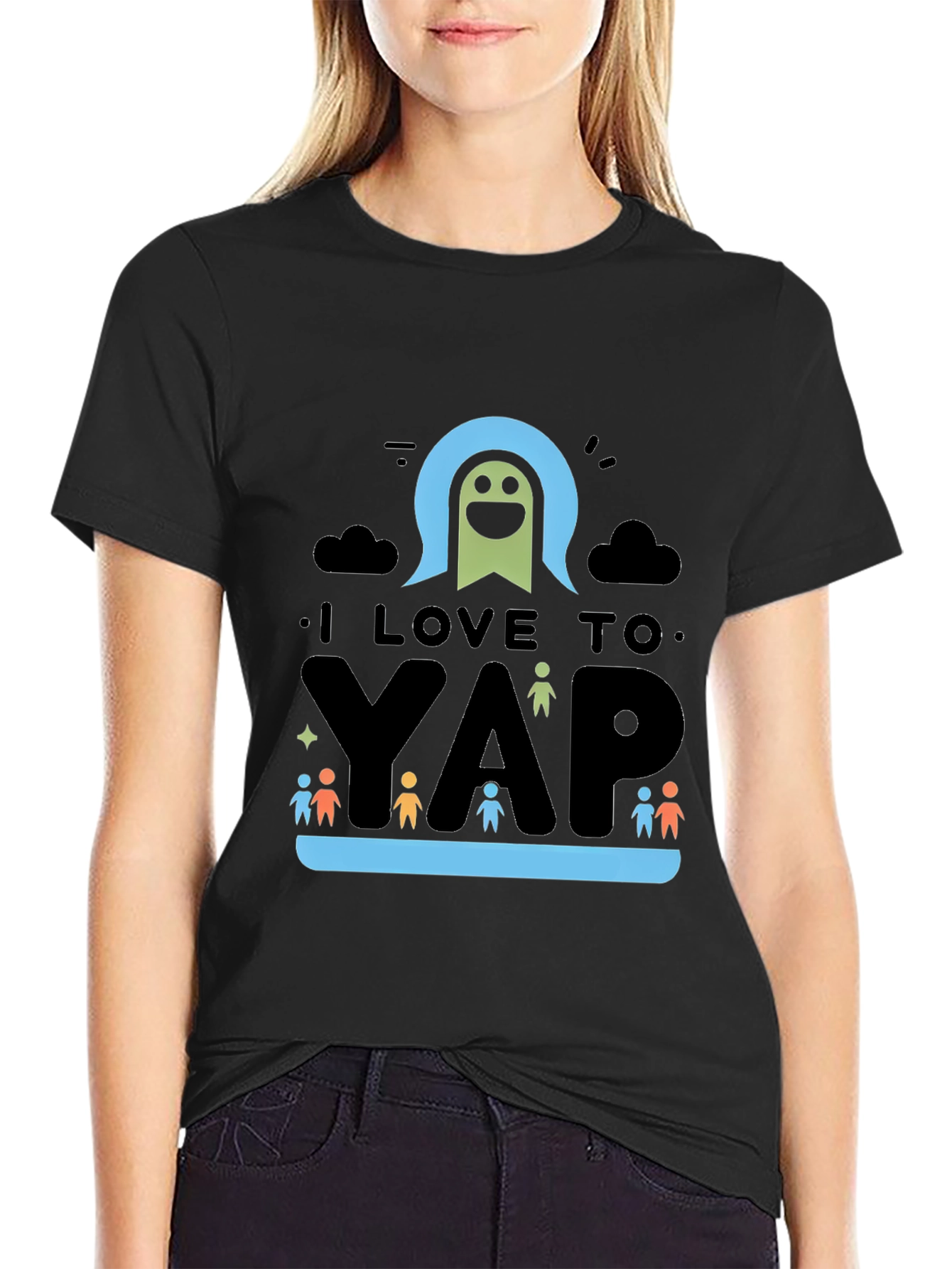 Black I Love To Yap T-Shirt view 2