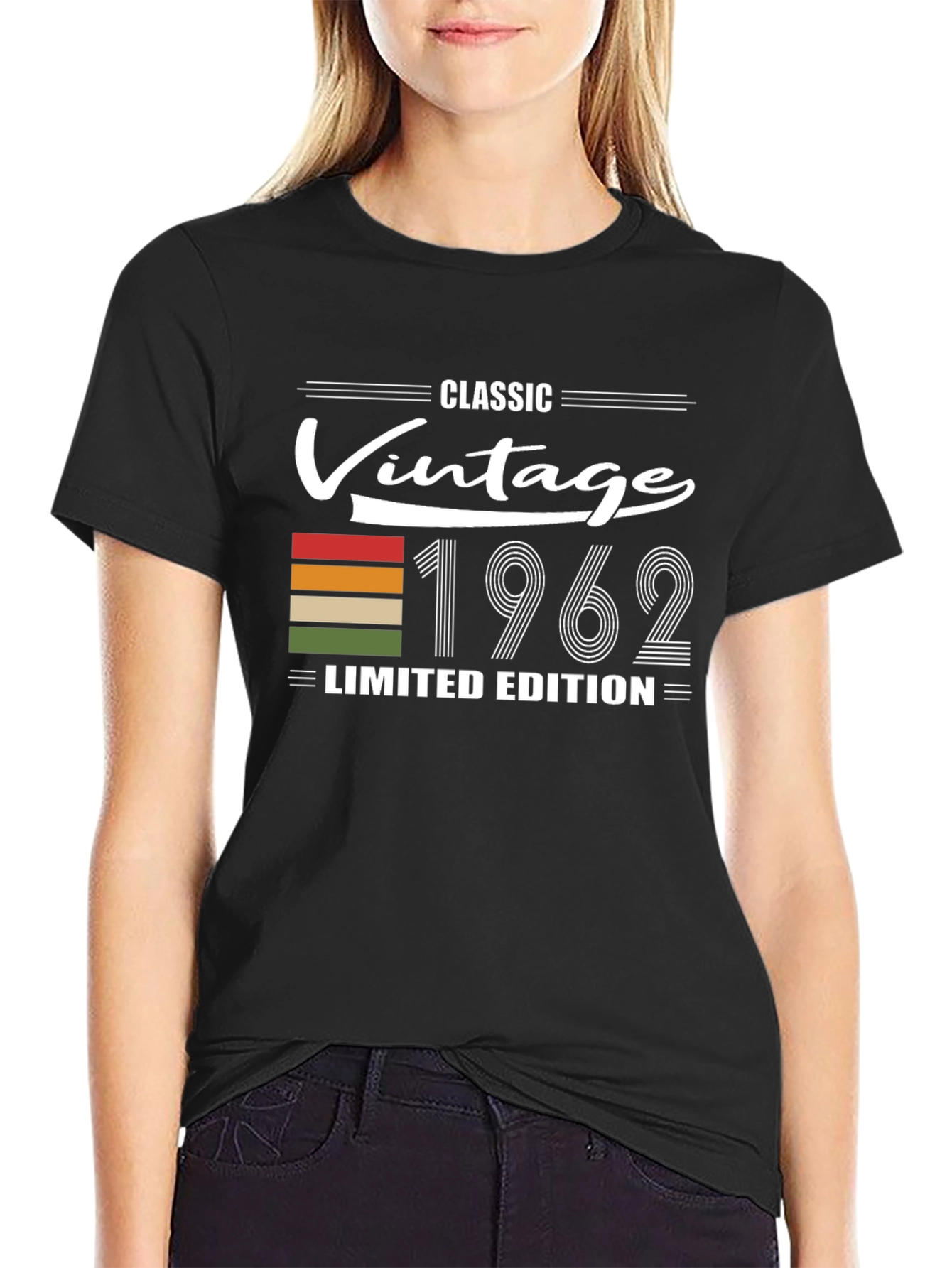 Black Classic Vintage 1962 Limited Edition T-Shirt view 2