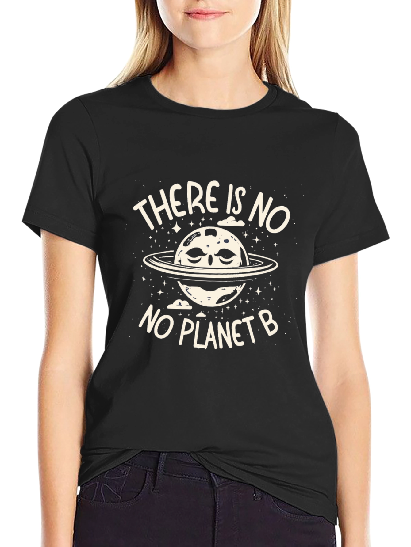 Black There is No Planet B Graphic T-Shirt view 2