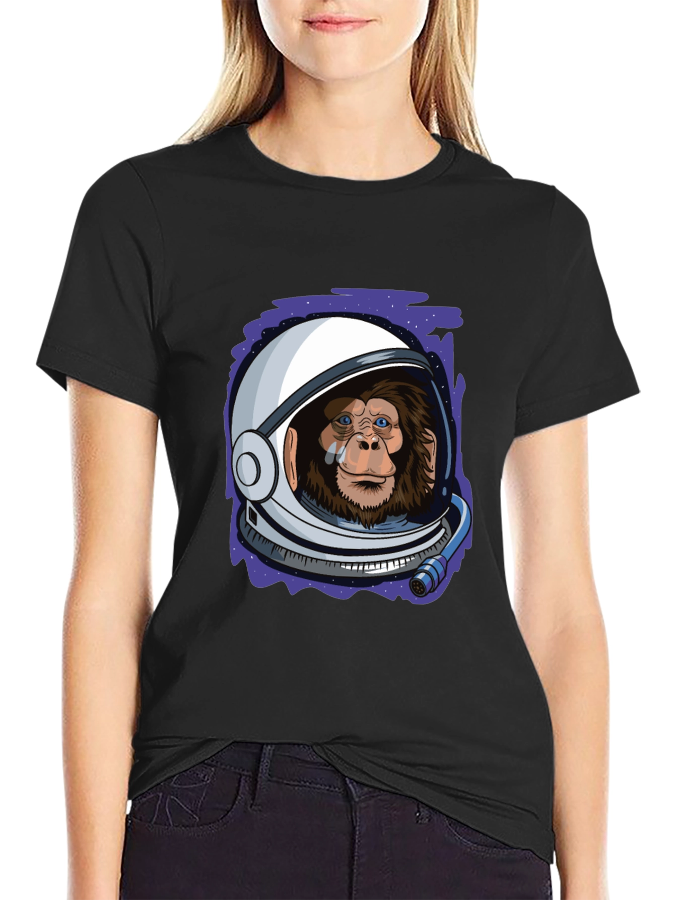 Black Ape Astronaut T-Shirt - Space Monkey Tee view 2
