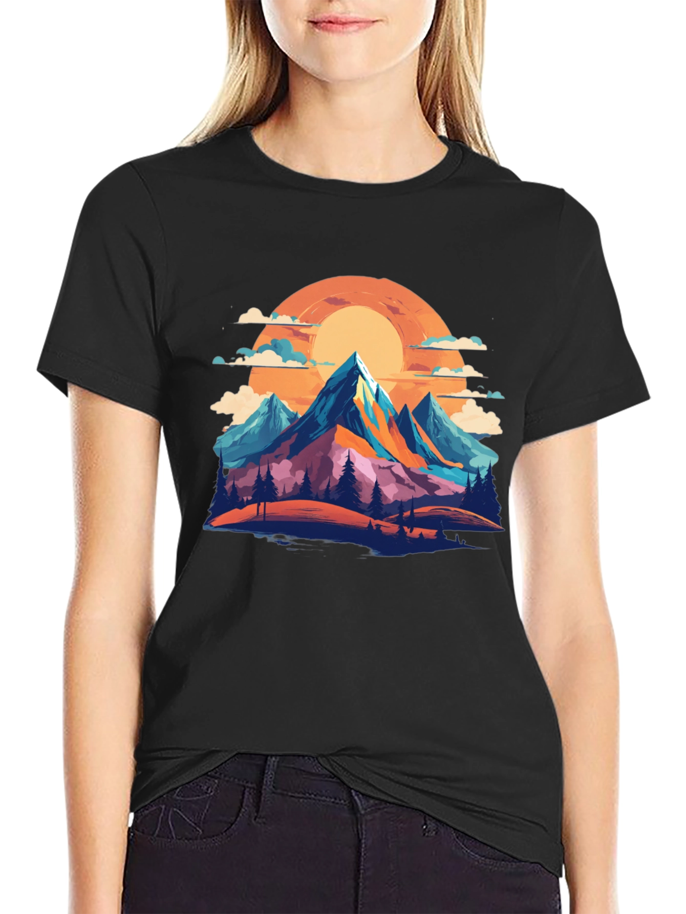 Black Mountain Sunset Graphic Tee view 2