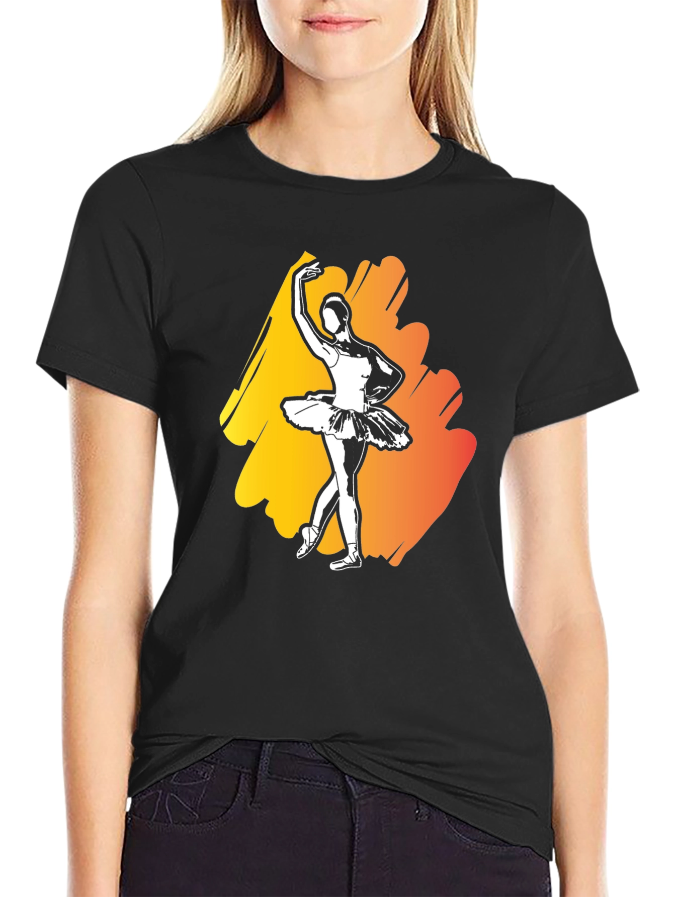 Black Ballerina Graphic Tee - Men's Black T-Shirt view 2