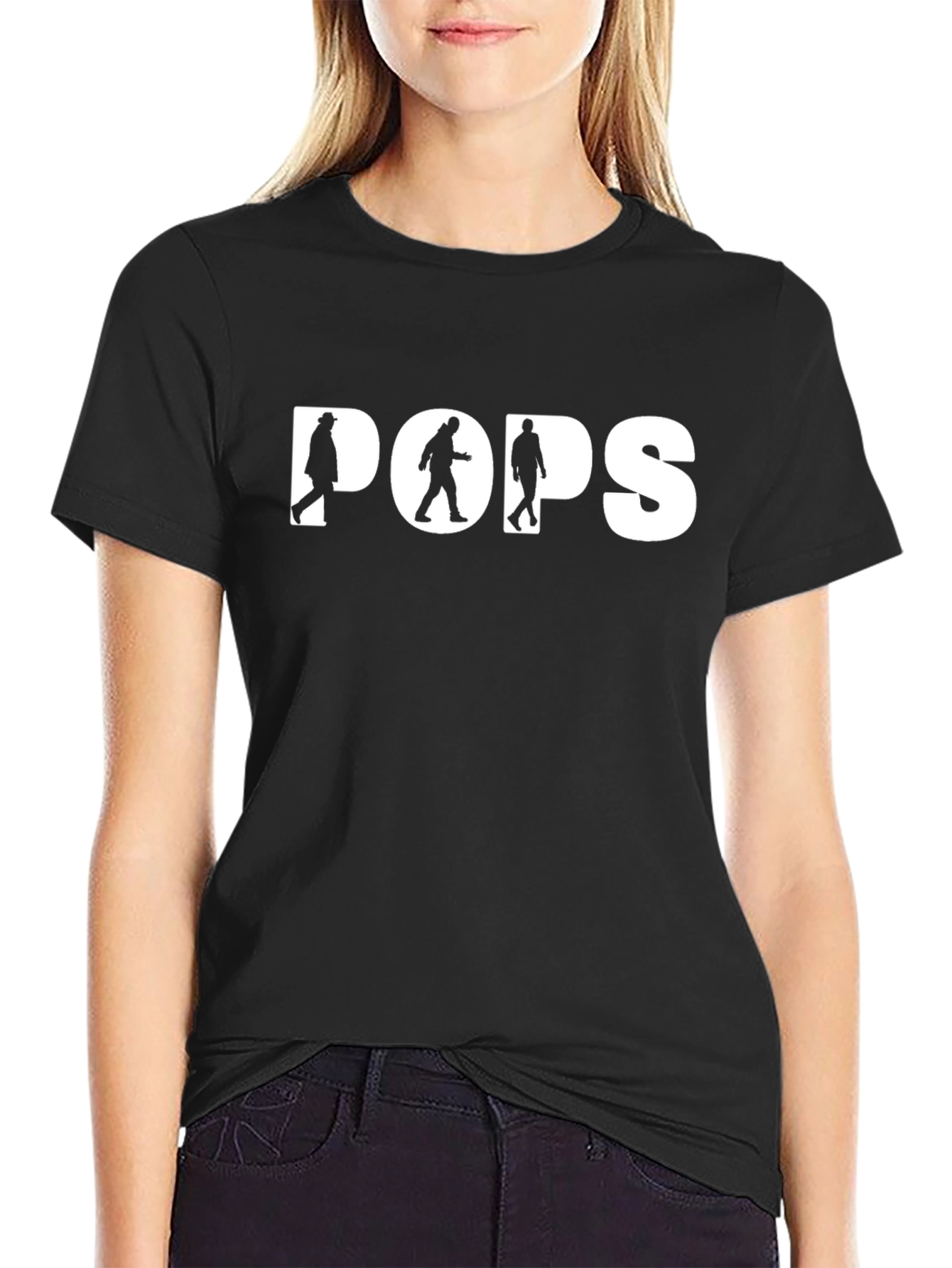 Black POPS Silhouette Graphic Tee - Men's Black T-Shirt view 2