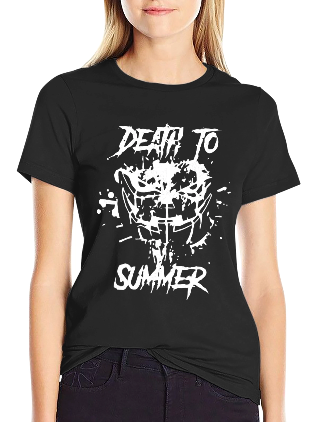 Black Death to Summer Graphic Tee - Black Cotton view 2