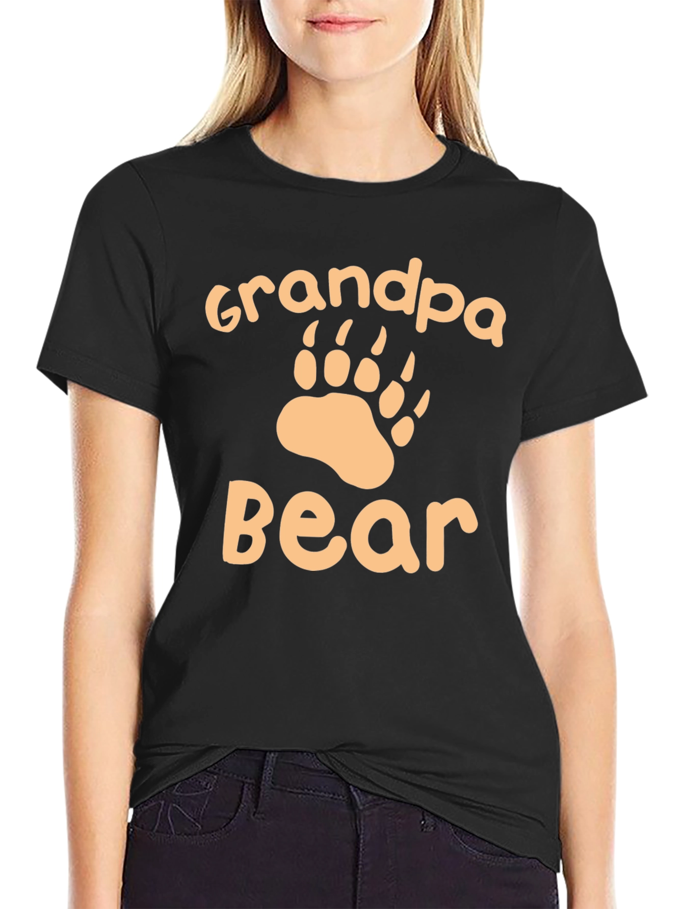 Black Grandpa Bear Graphic T-Shirt view 2