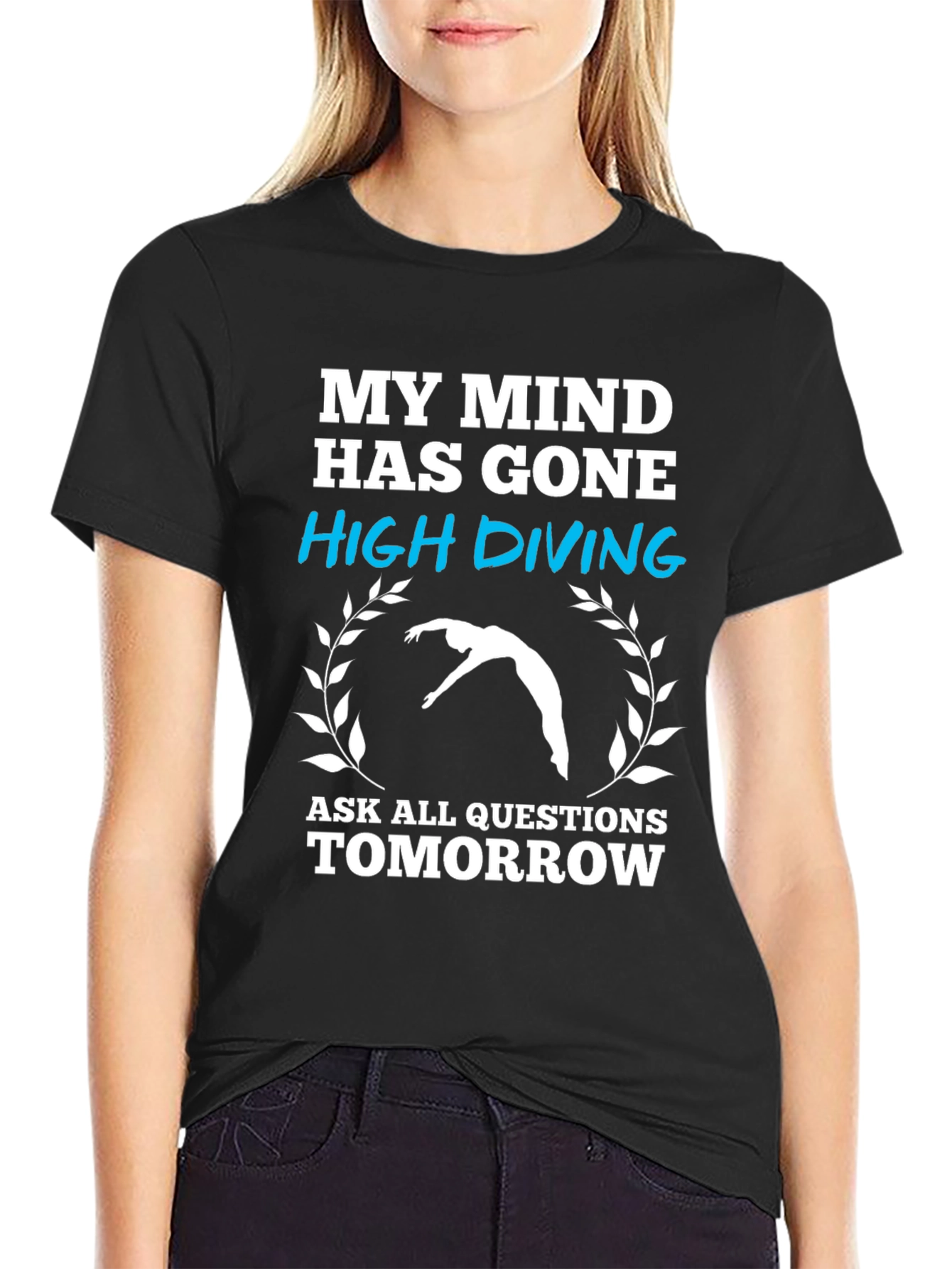 Black My Mind High Diving Graphic T-Shirt view 2