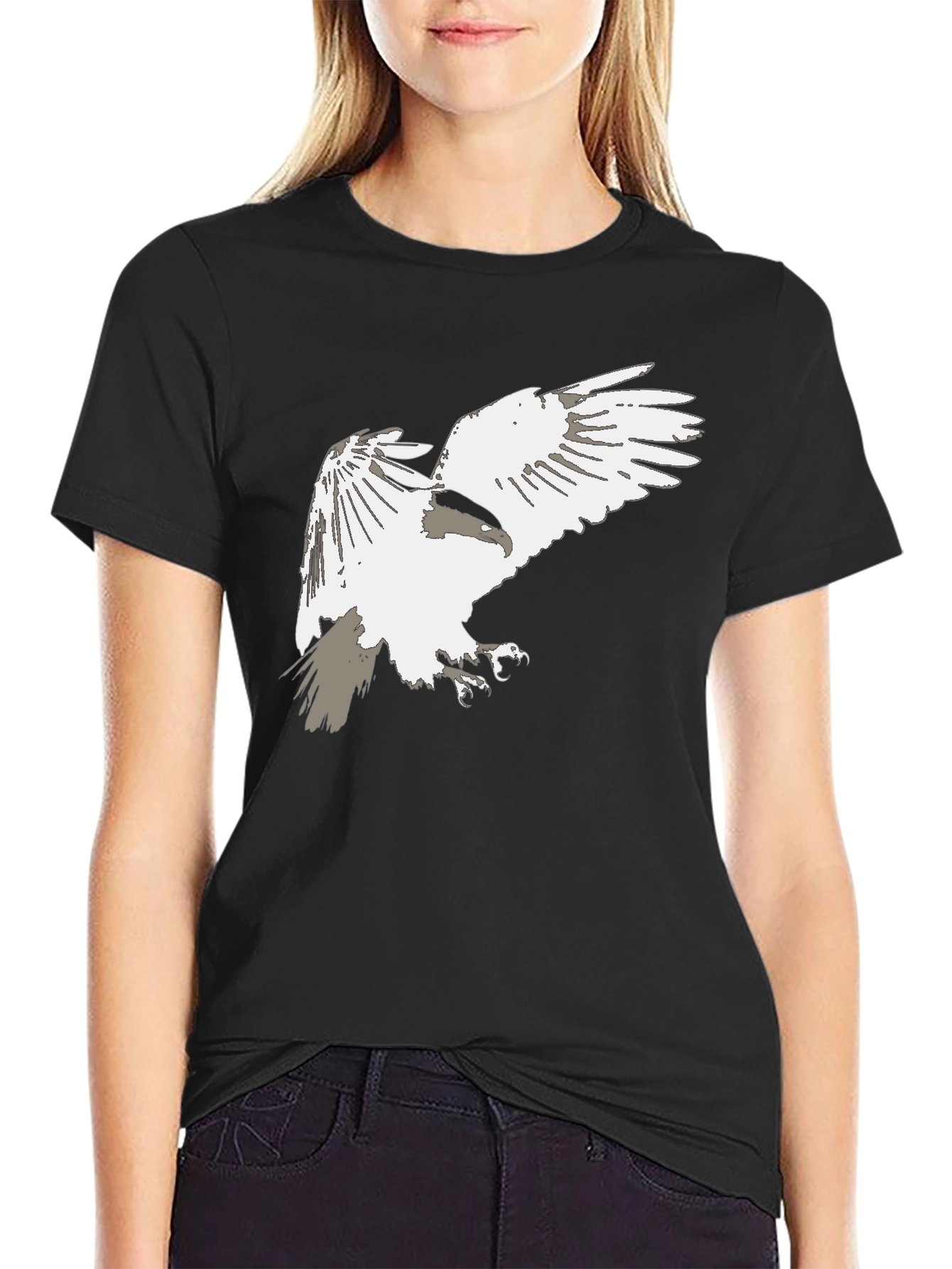 Black Eagle Graphic Print T-Shirt view 2