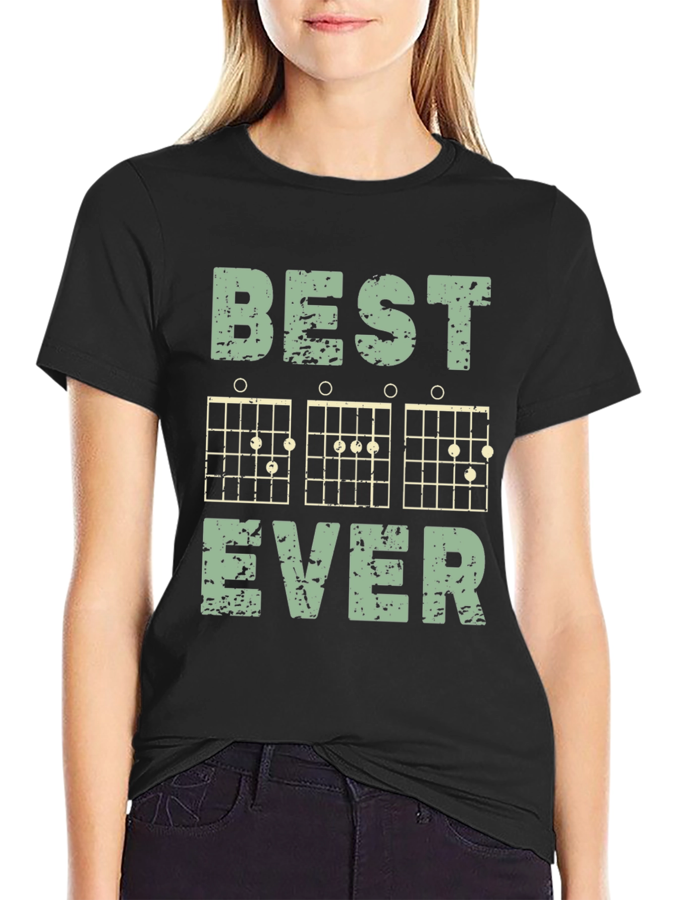 Black Best Guitar Chords Ever Men's T-Shirt view 2