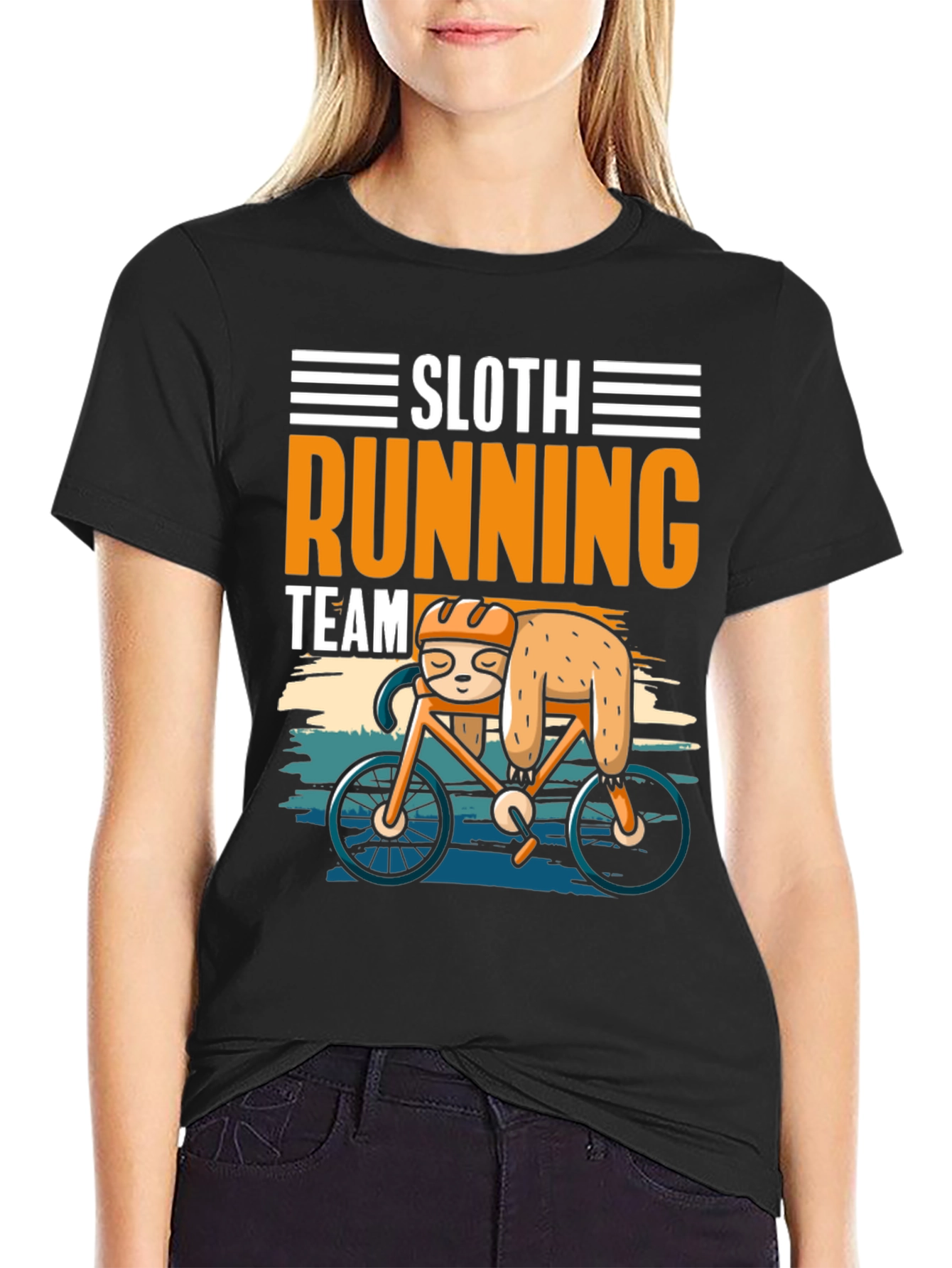 Black Sloth Running Team T-Shirt view 2