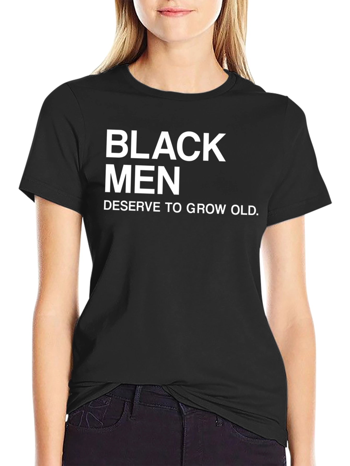 Black Black Men Deserve To Grow Old Graphic T-Shirt view 2