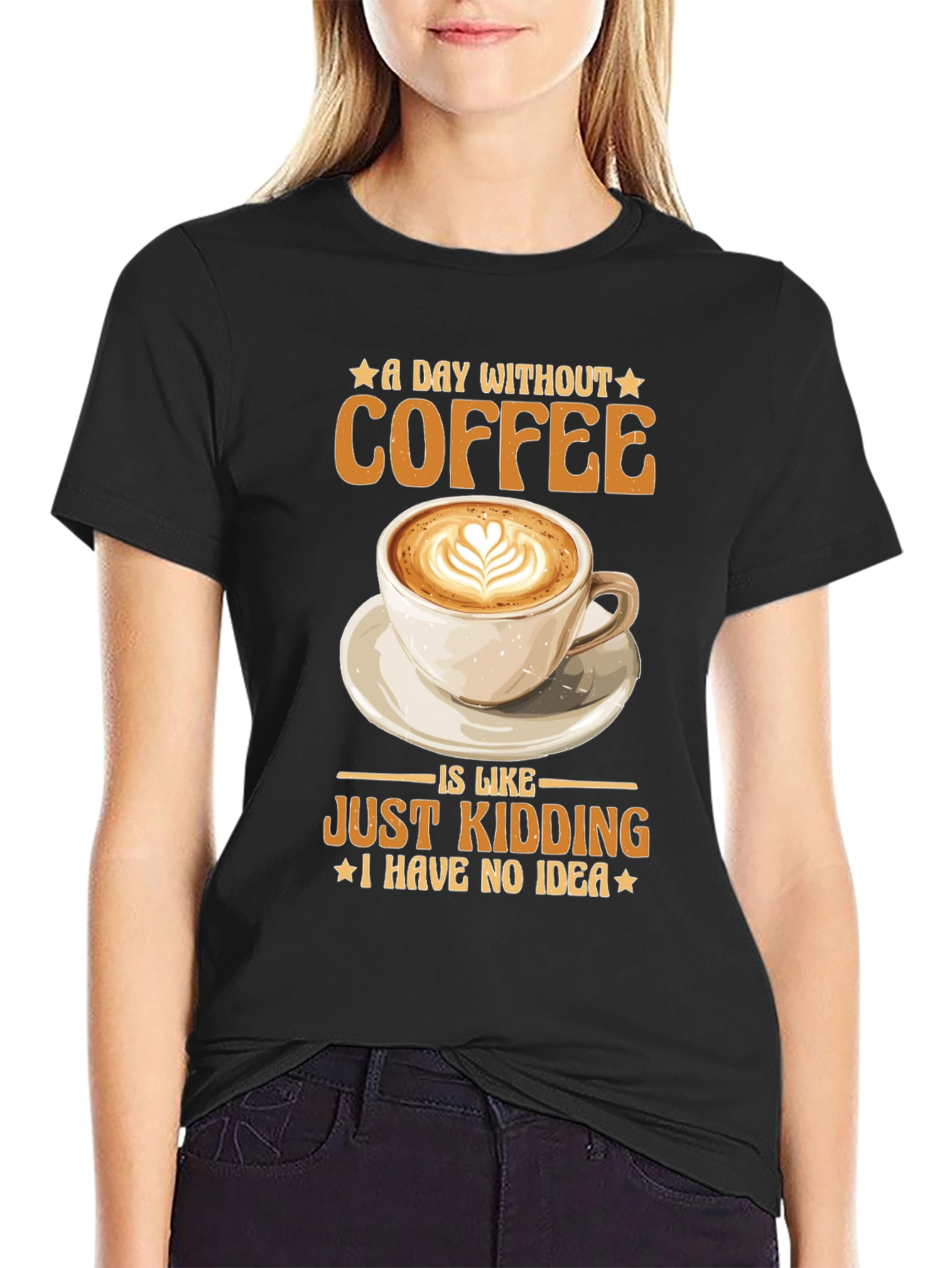 Black Coffee Lover T-Shirt - Funny Coffee Tee view 2