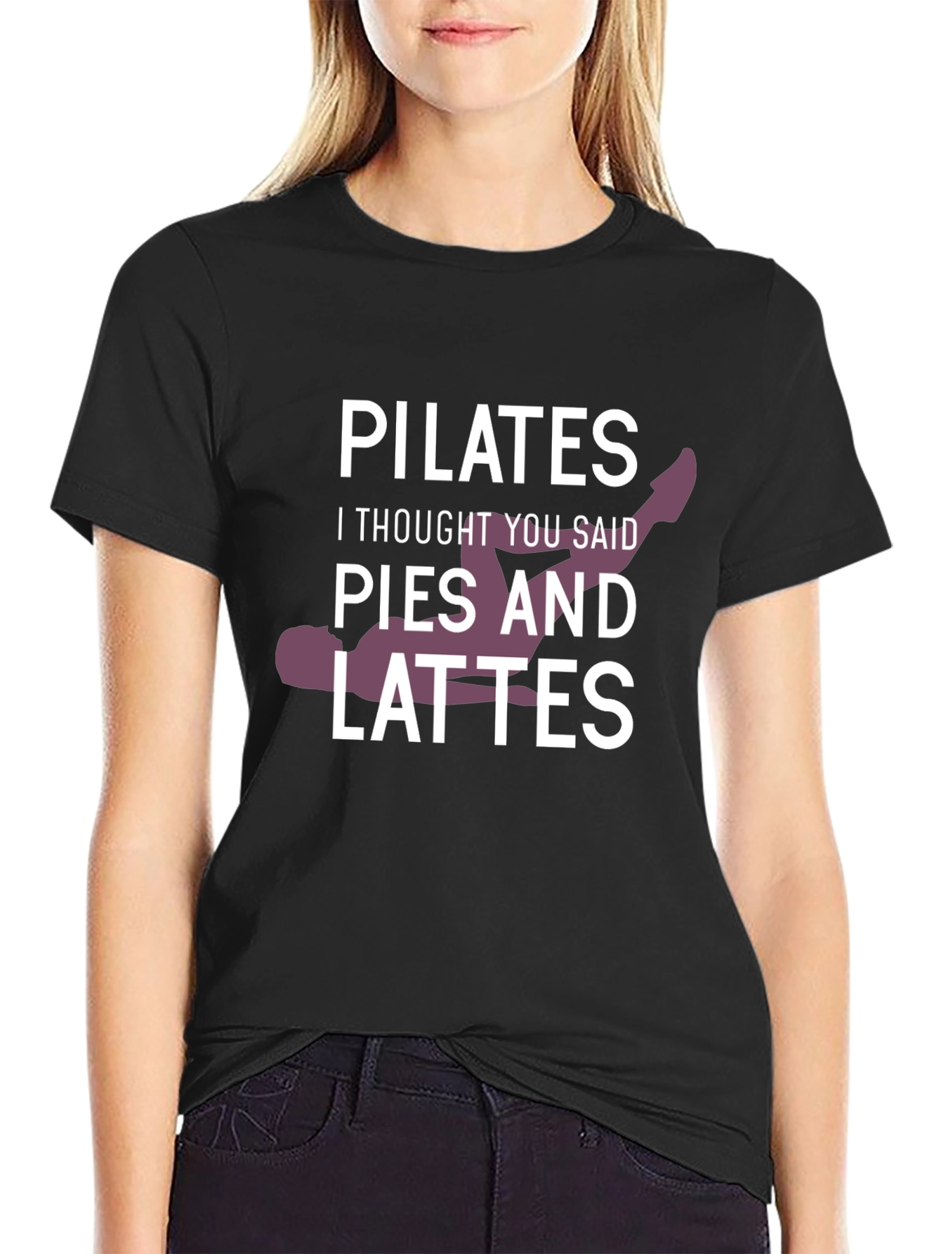 Black Pilates vs. Pies & Lattes Graphic Tee view 2