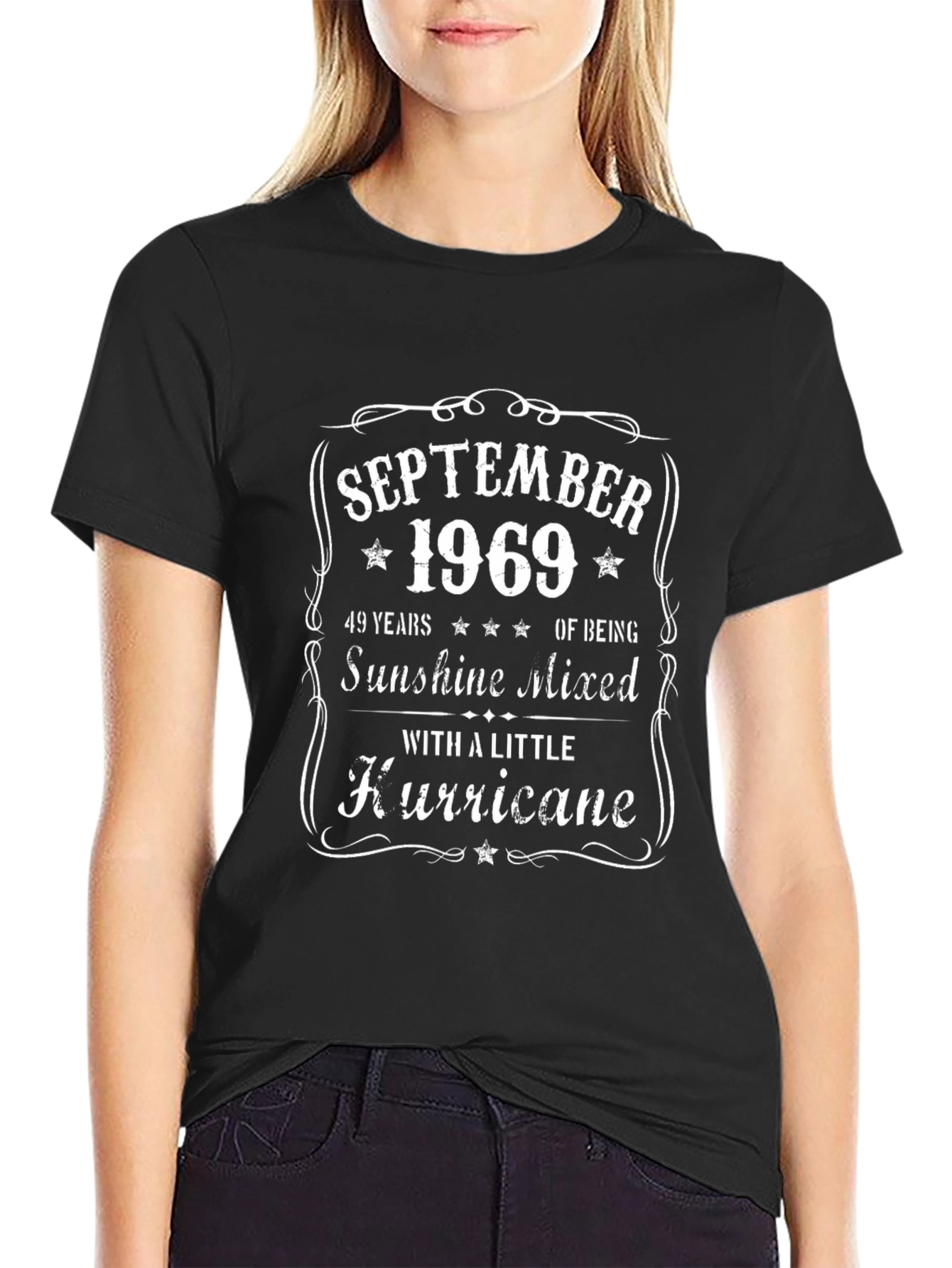 Black September 1969 T-Shirt: 49 Years of Sunshine & Hurricane view 2