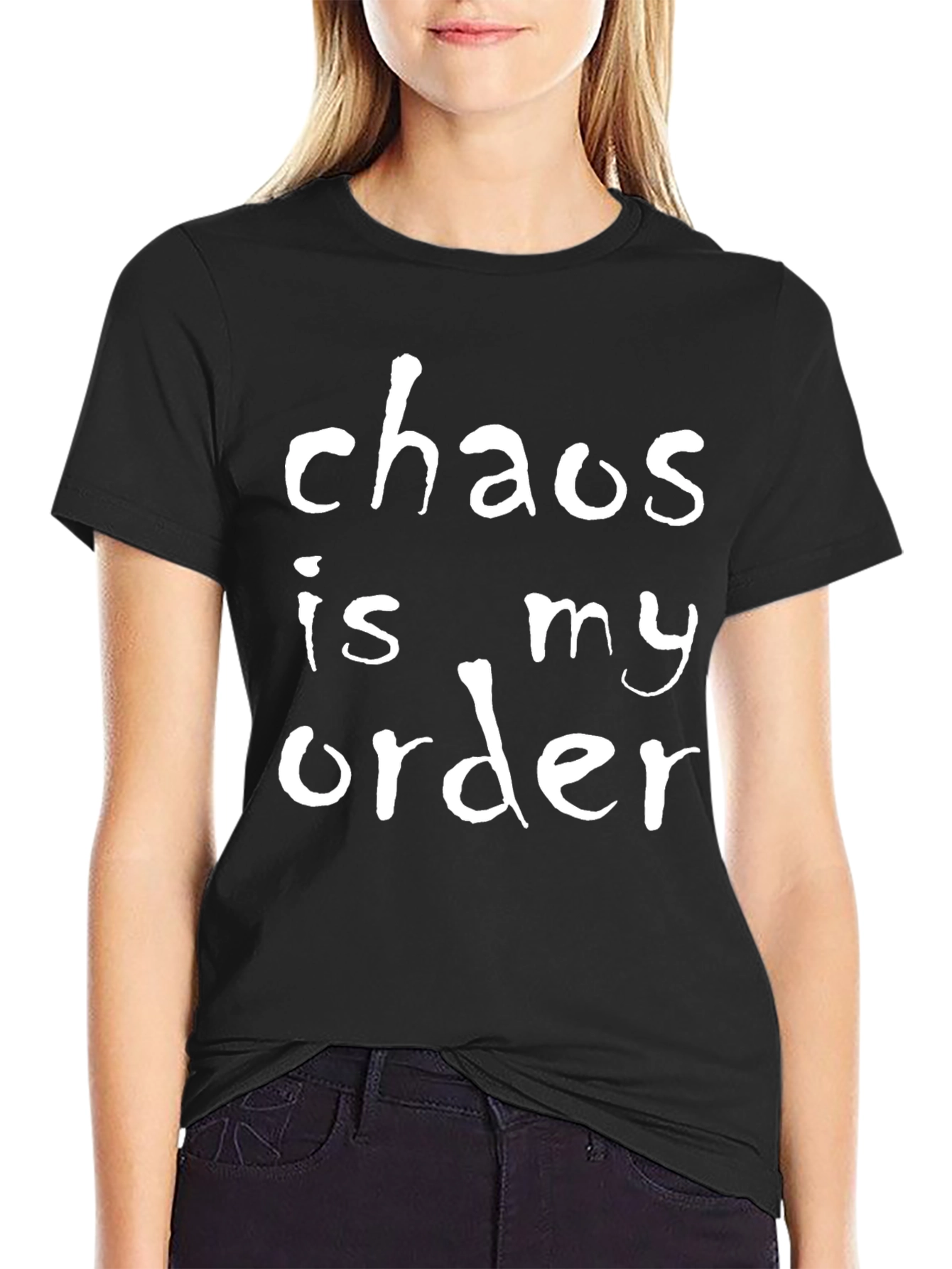 Black Chaos Is My Order T-Shirt - Black view 2