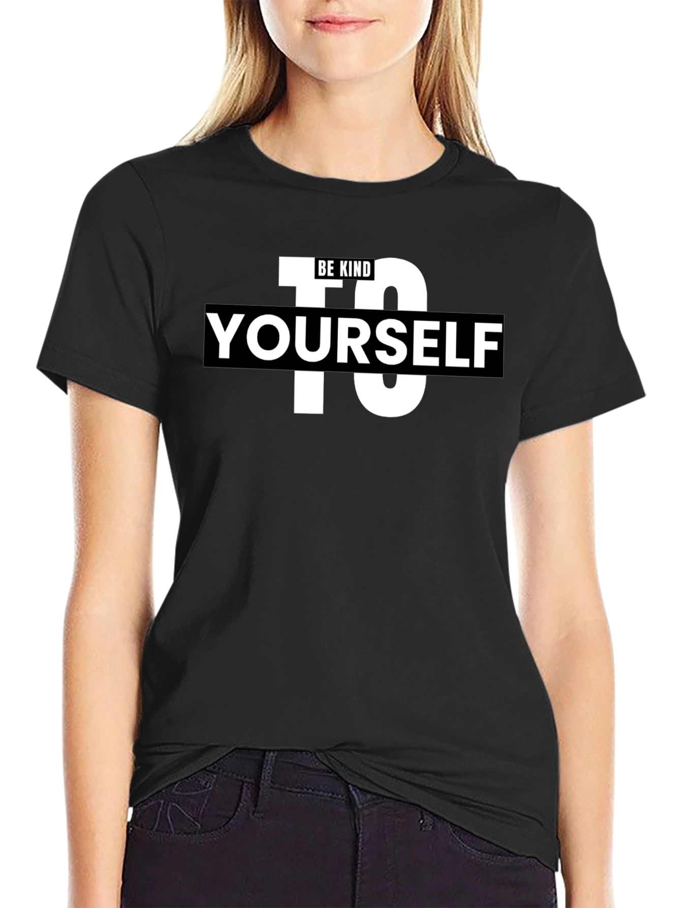 Black Be Kind To Yourself T-Shirt - Black view 2