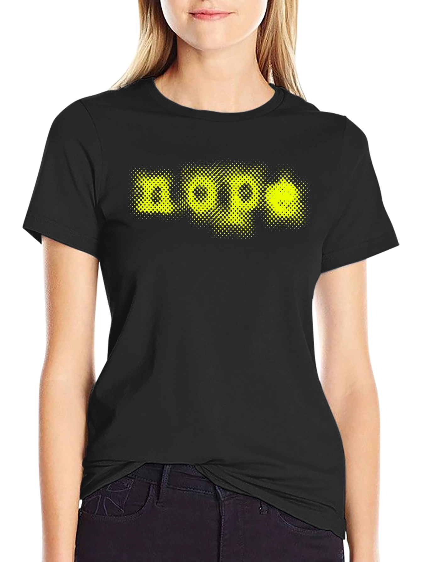 Black Nope Graphic Print T-Shirt - Casual Black Tee view 2
