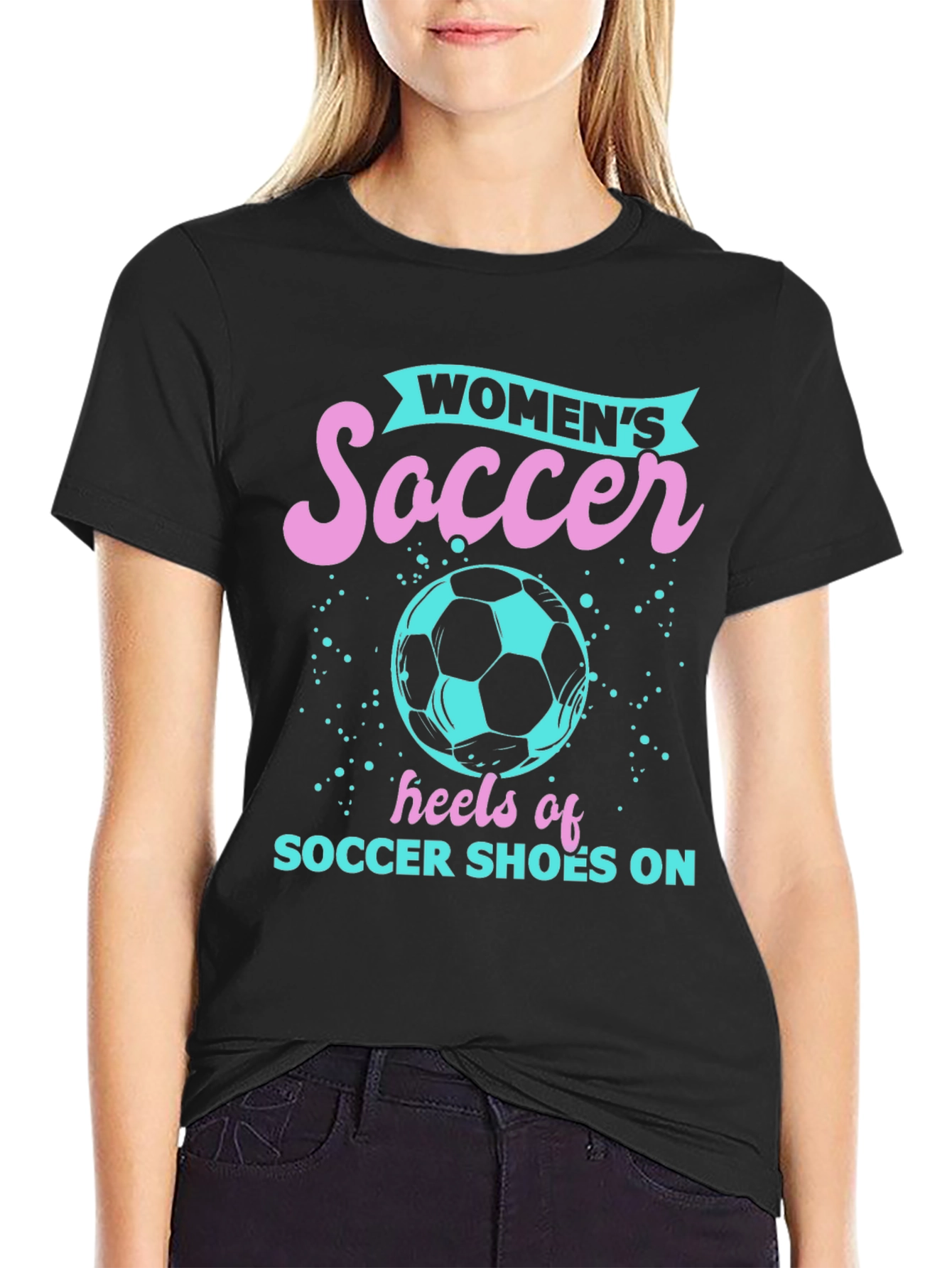 Women's Soccer Heels Graphic Tee - 2