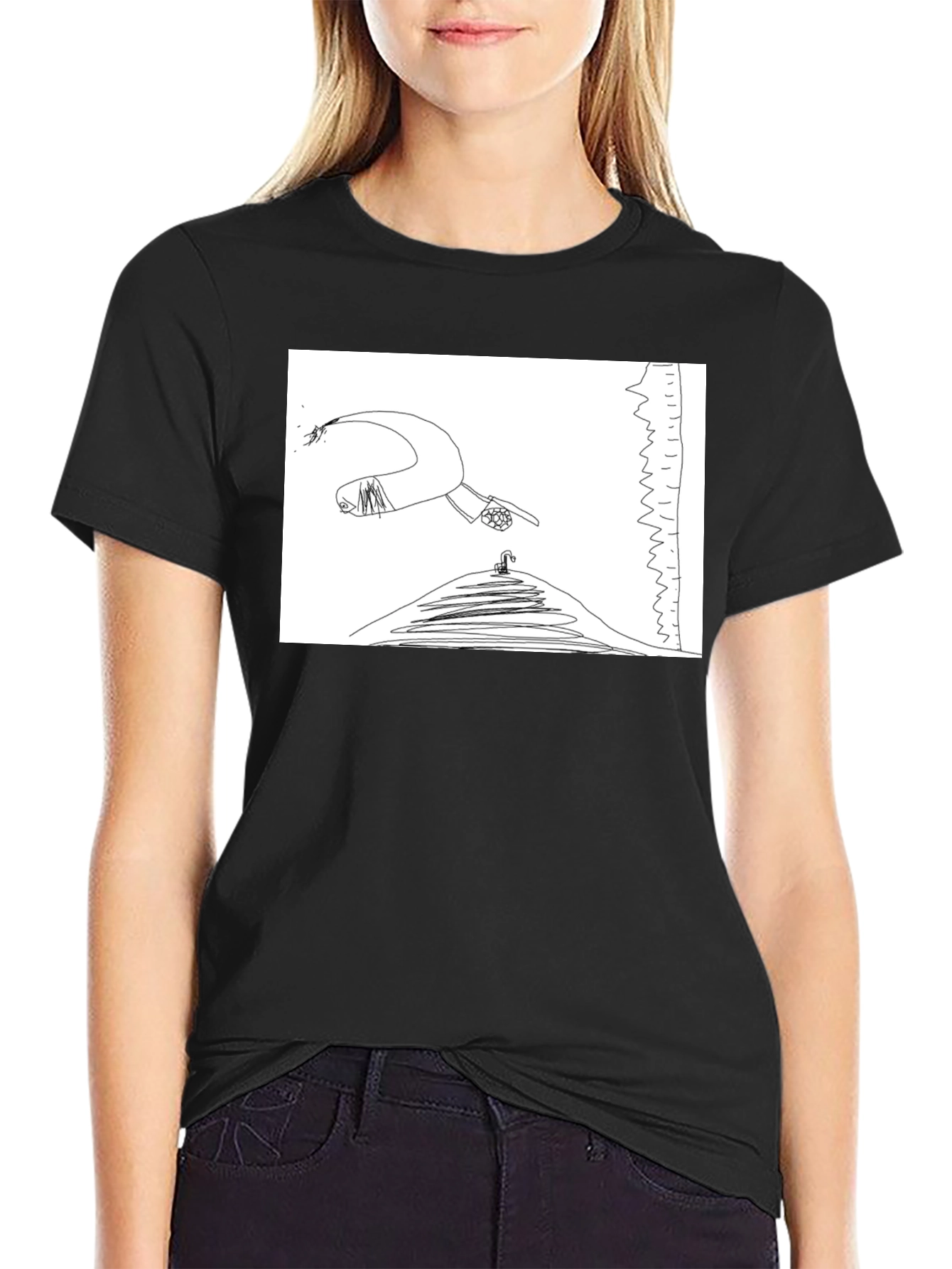 Black Surreal Graphic Tee - The Fall view 2