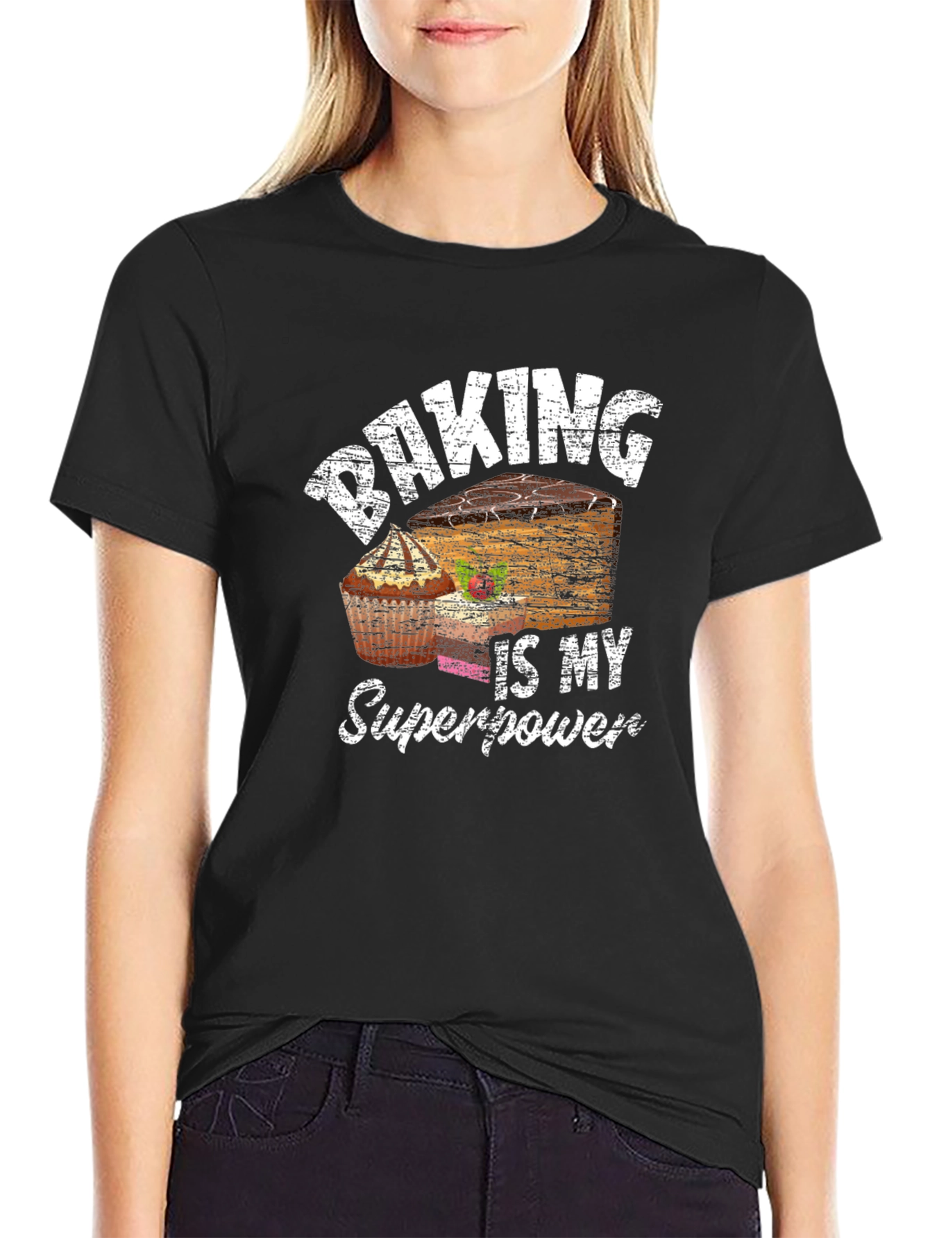 Black Baking is my Superpower T-Shirt view 2