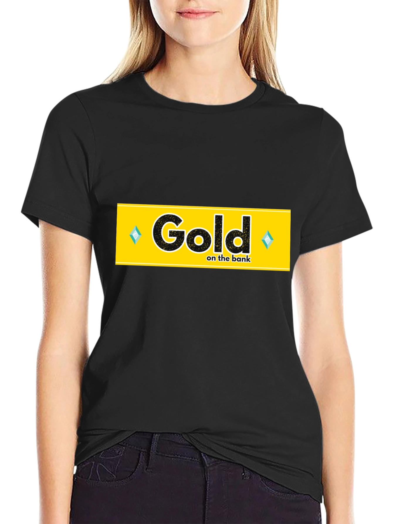 Black Gold on the Bank T-Shirt - Black view 2