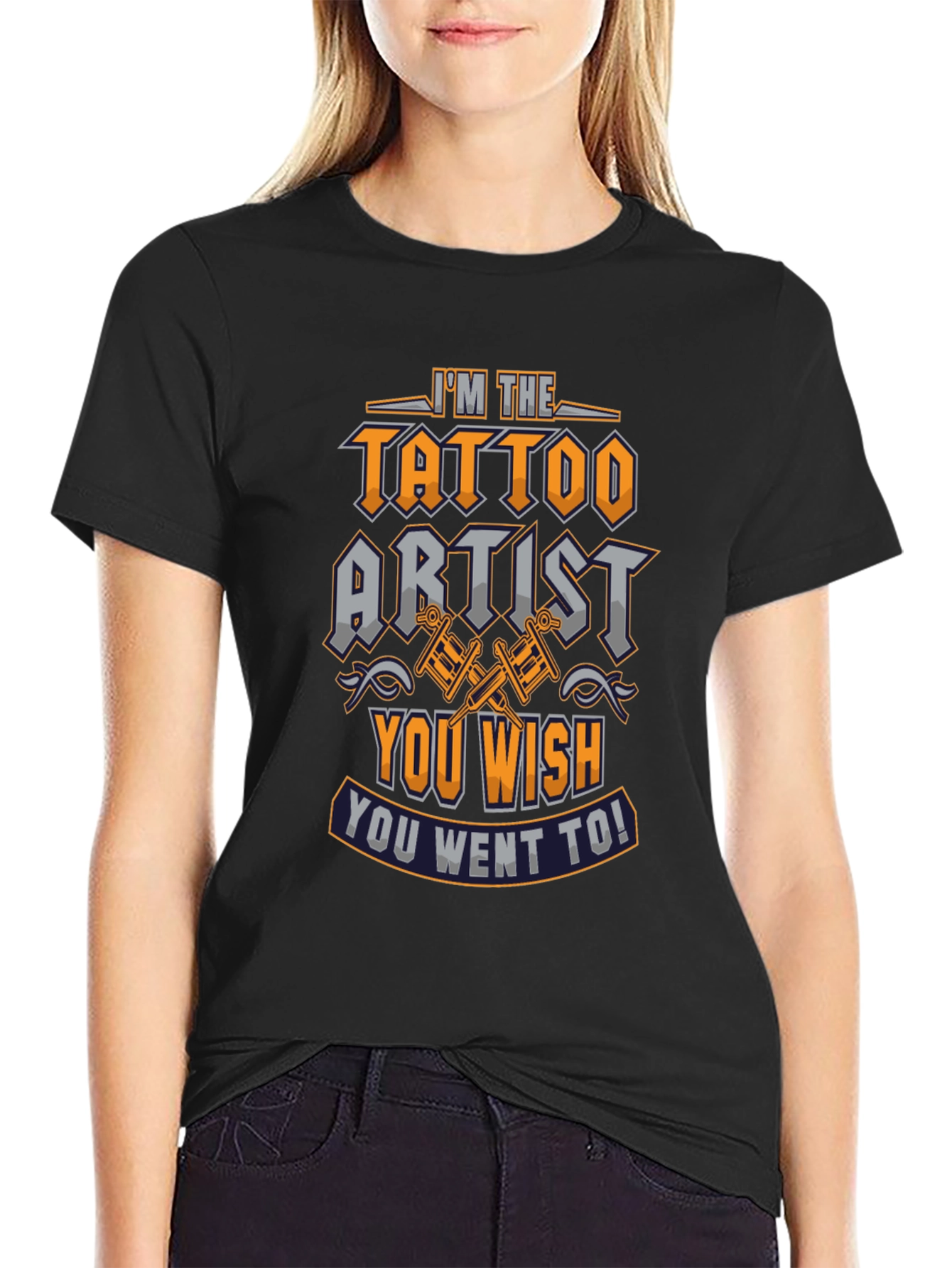 Black Tattoo Artist Graphic T-Shirt - Men's Black Tee view 2