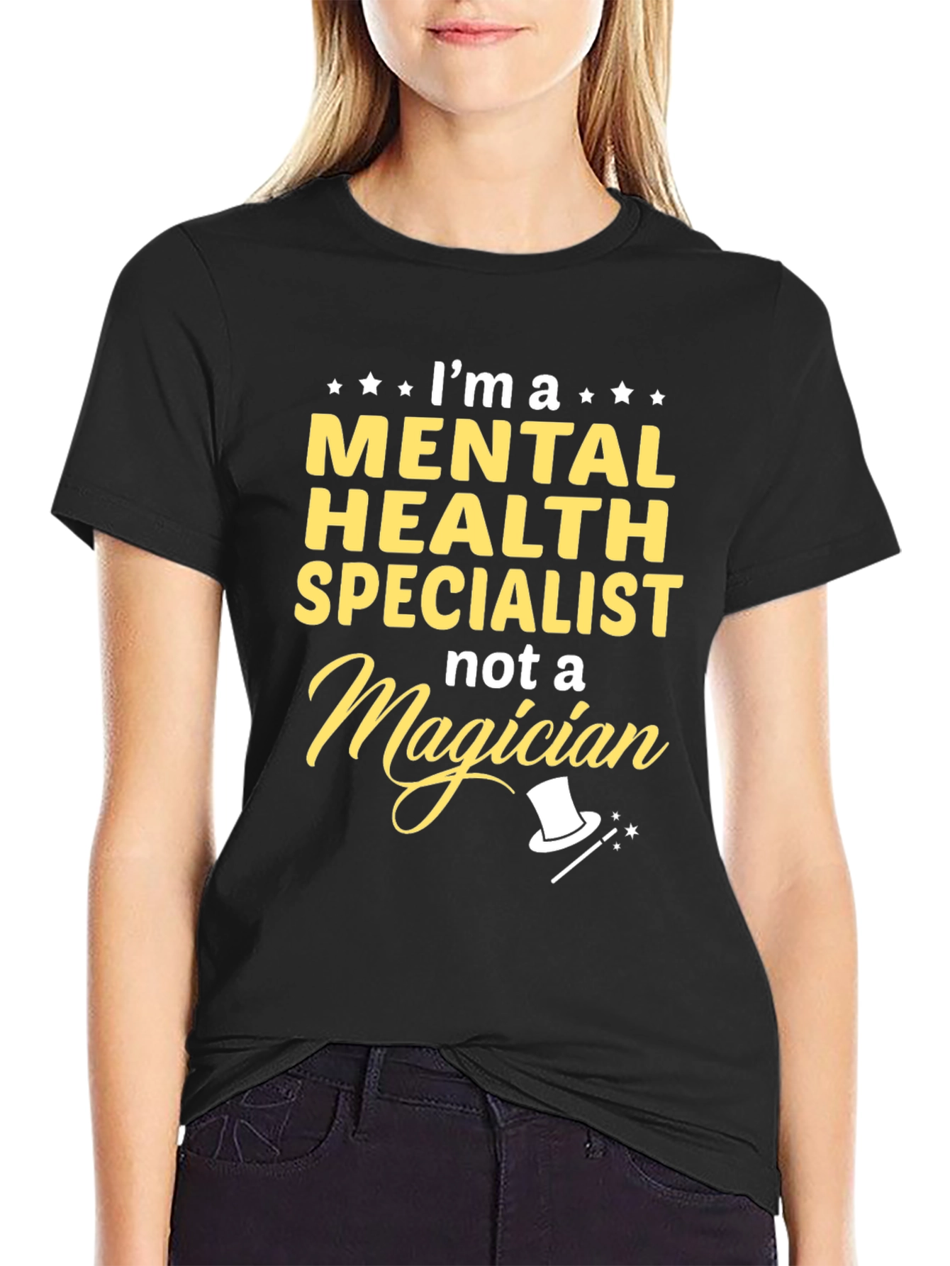 Black Mental Health Specialist Graphic Tee view 2