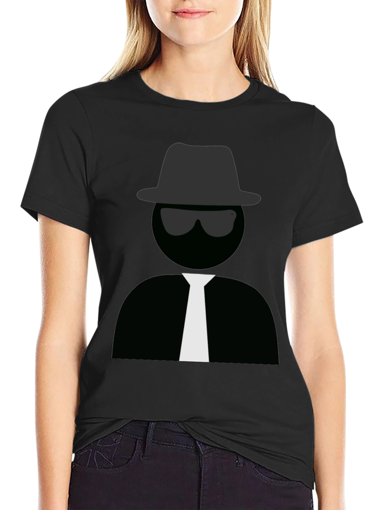 Men's Black T-Shirt with Detective Graphic - 2