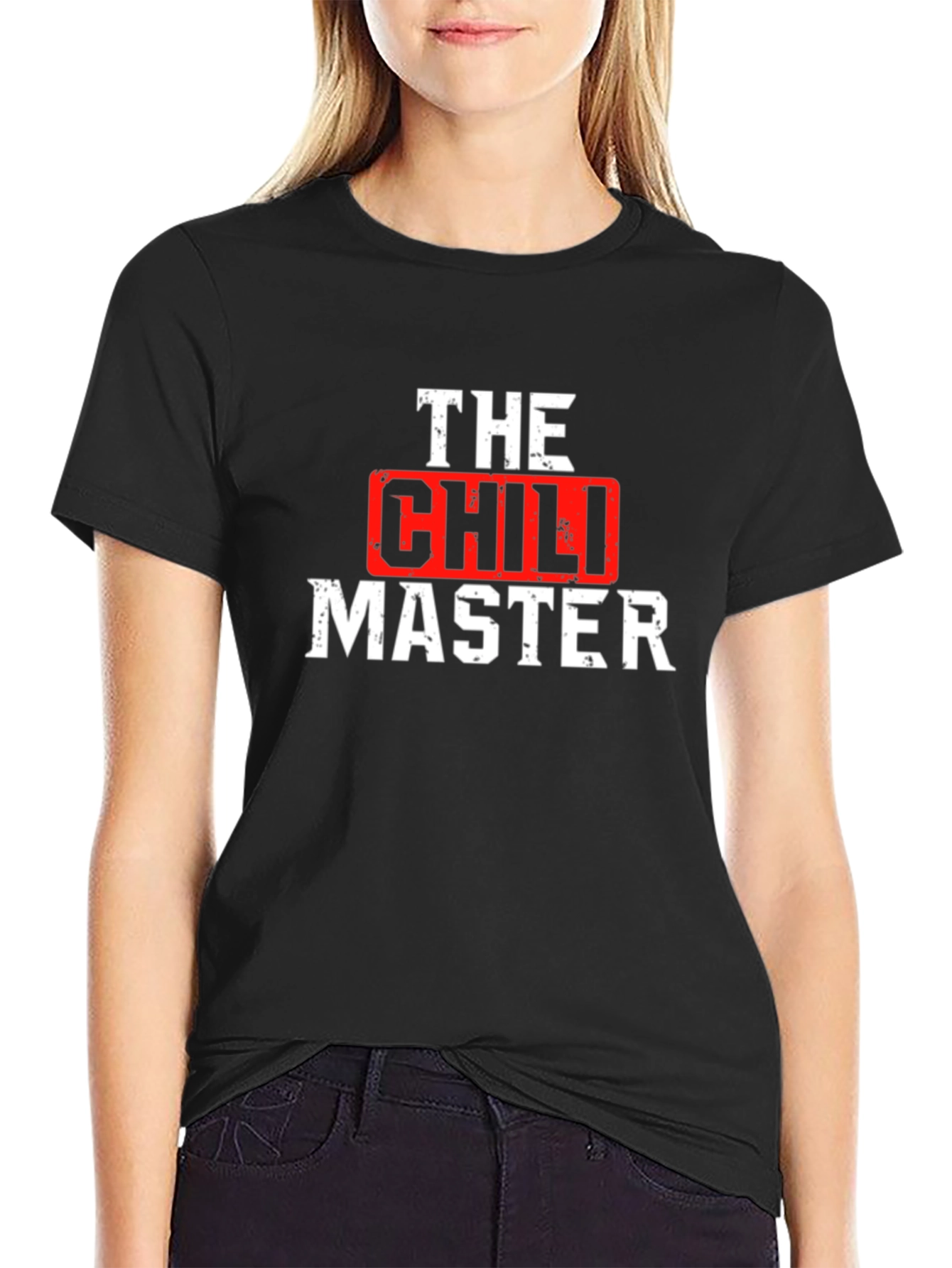 Black The Chili Master T-Shirt - Funny Foodie Tee view 2
