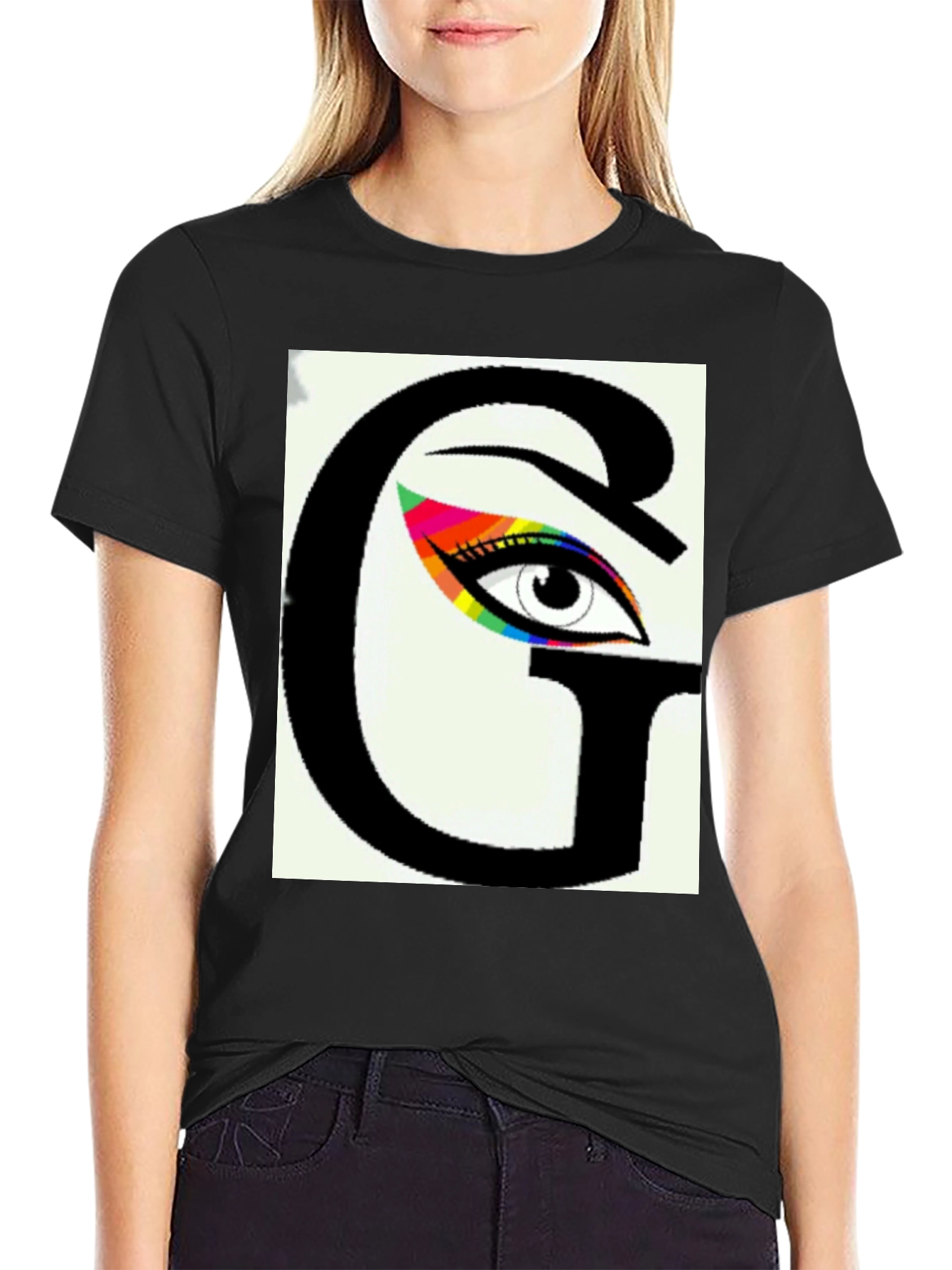 Black Eye See You Graphic Tee - Black Cotton Blend view 2
