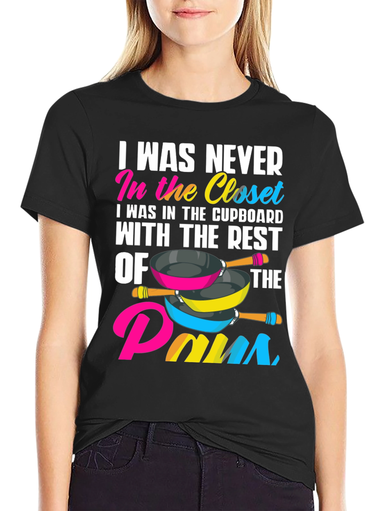 Black I Was Never In the Closet T-Shirt view 2