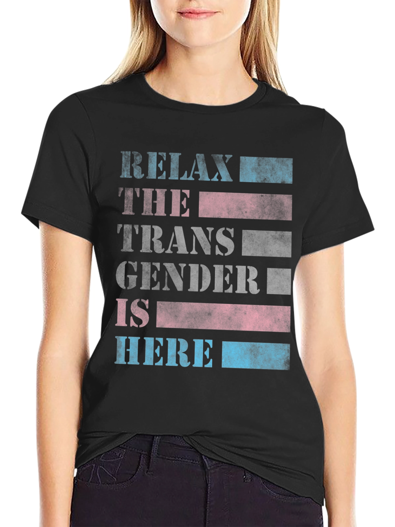 Black Relax, The Transgender is Here T-Shirt view 2