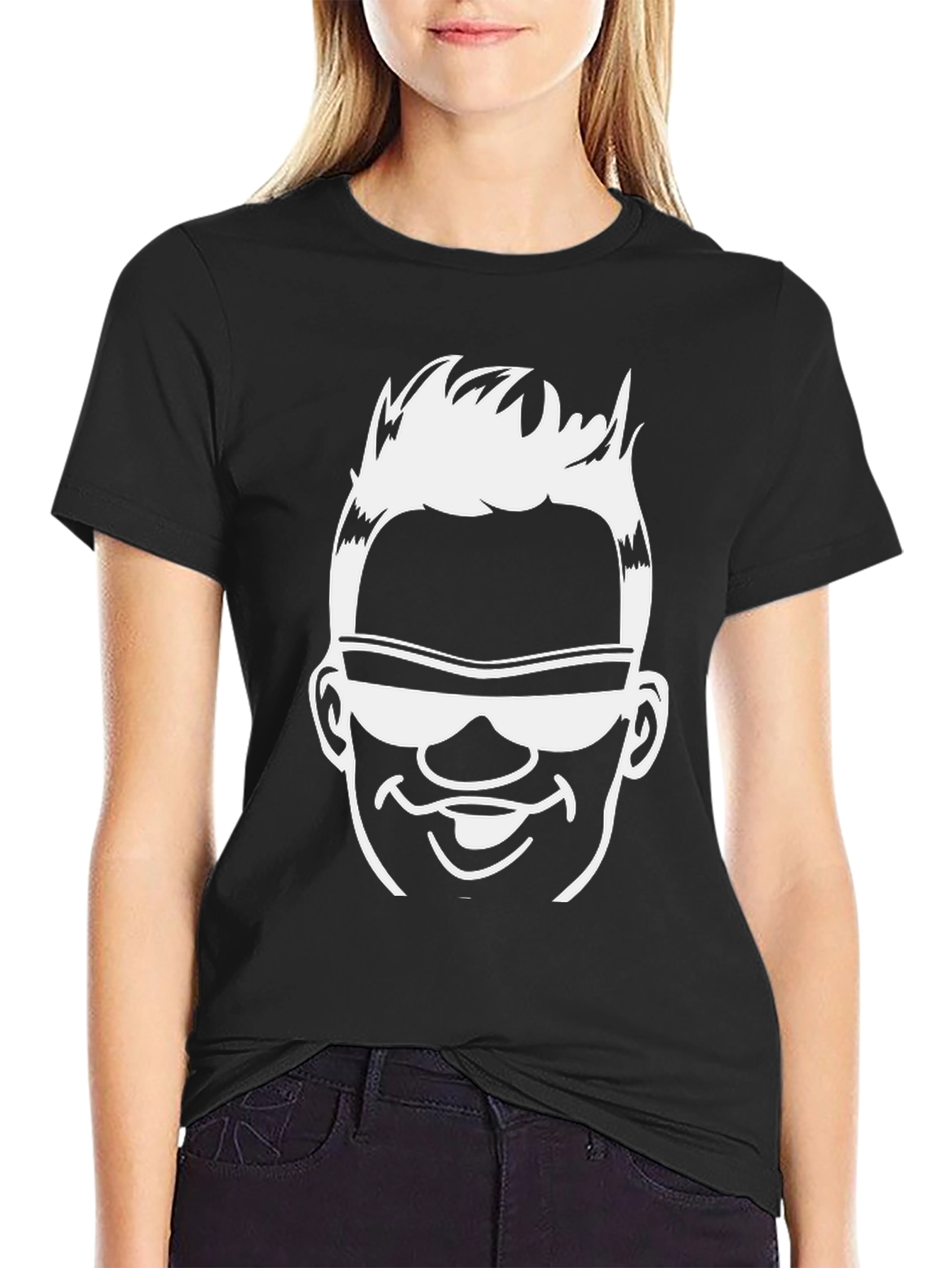Black Cool Shades Graphic Tee - Black view 2