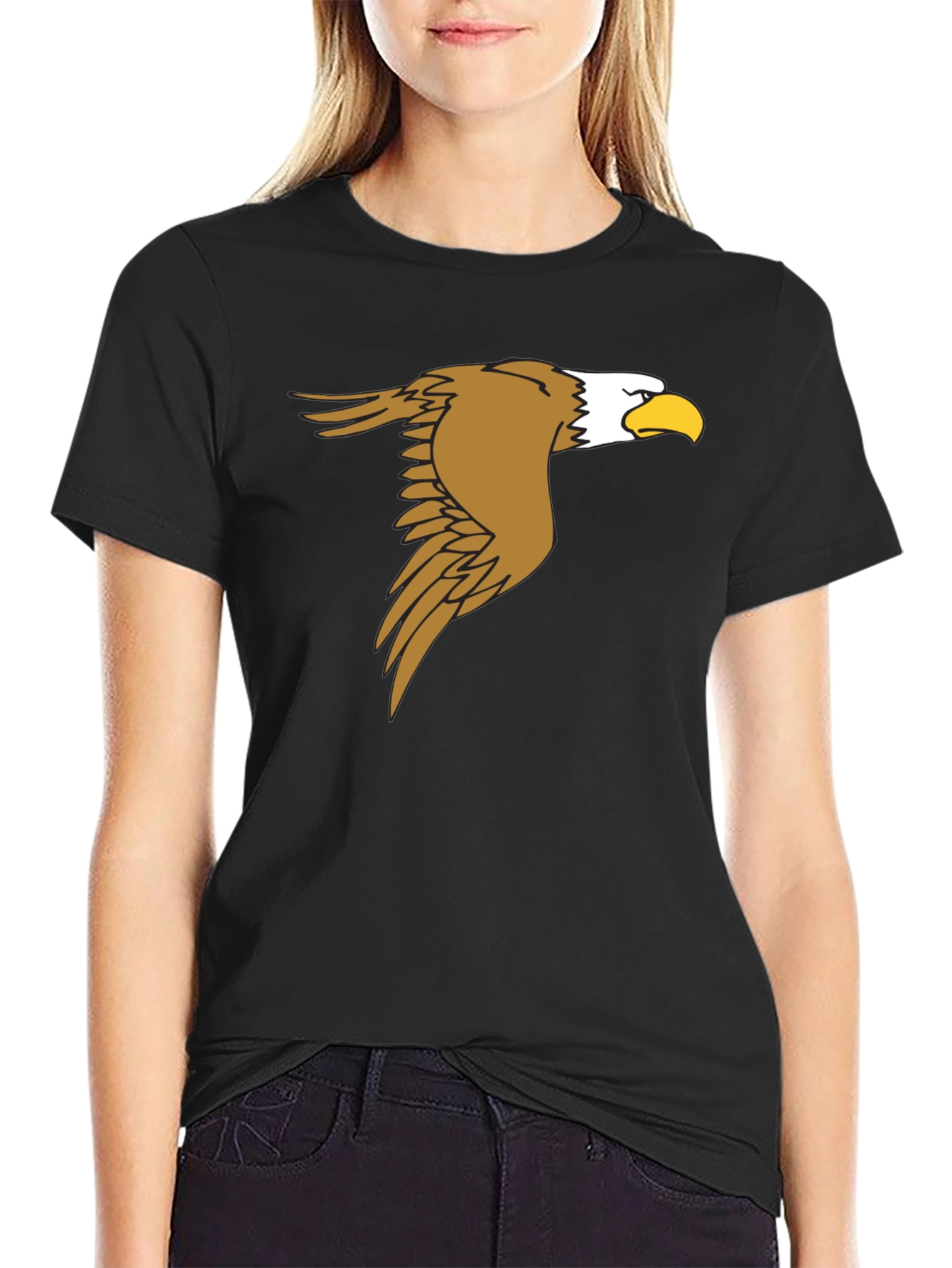 Black Eagle Graphic Black T-Shirt - Men's Fashion Tee view 2