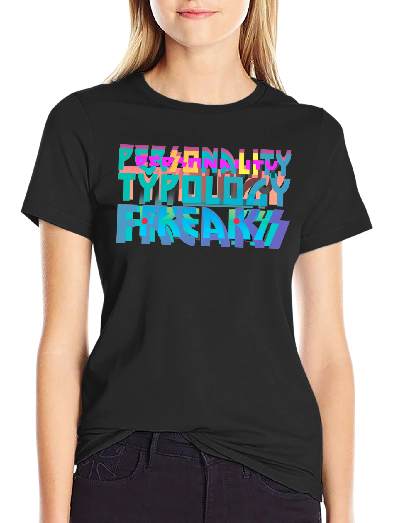 Black Personality Typology T-Shirt - Freaky Tee view 2