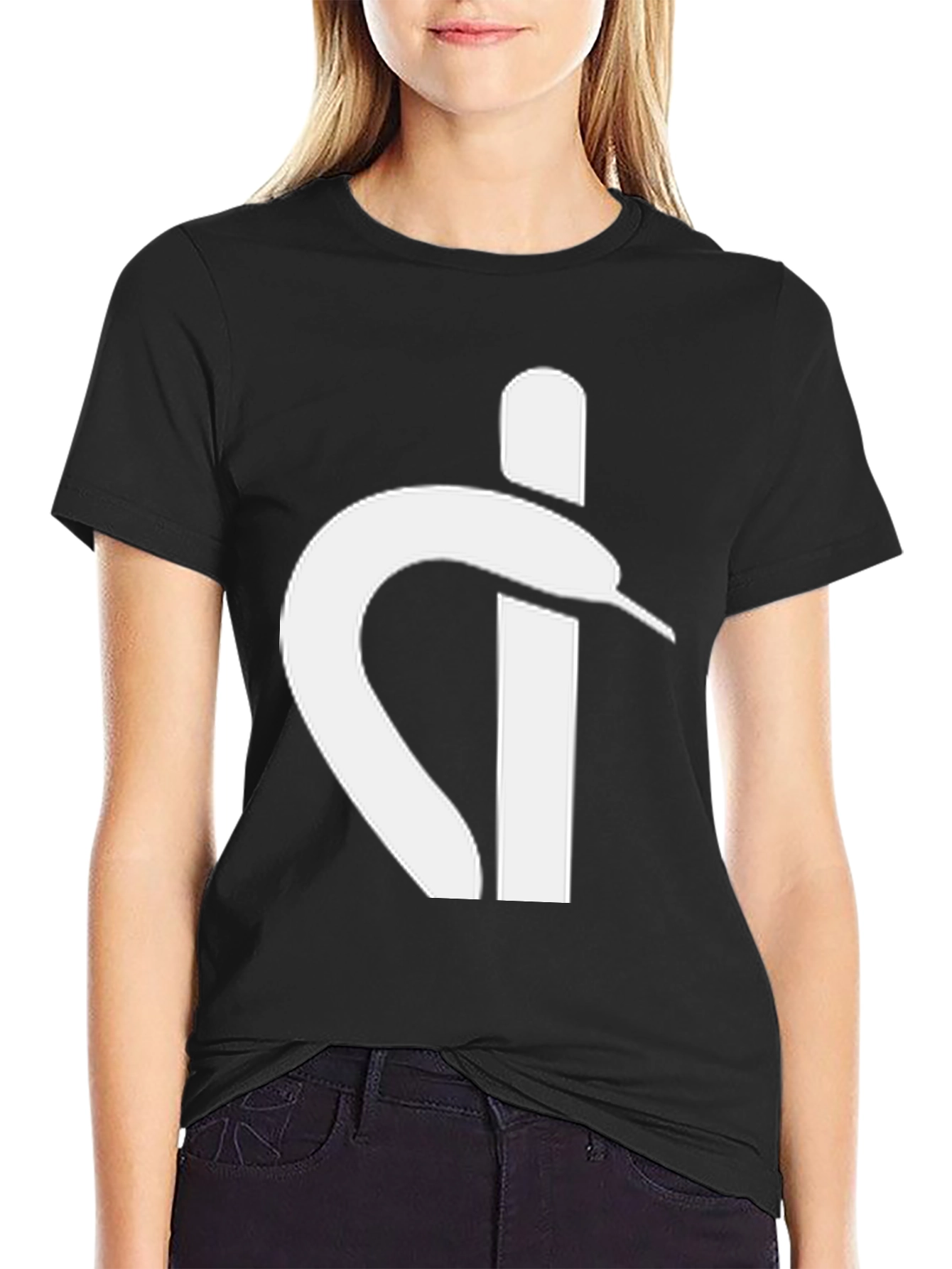 Black Modern Snake T-Shirt - Black Cotton Blend view 2