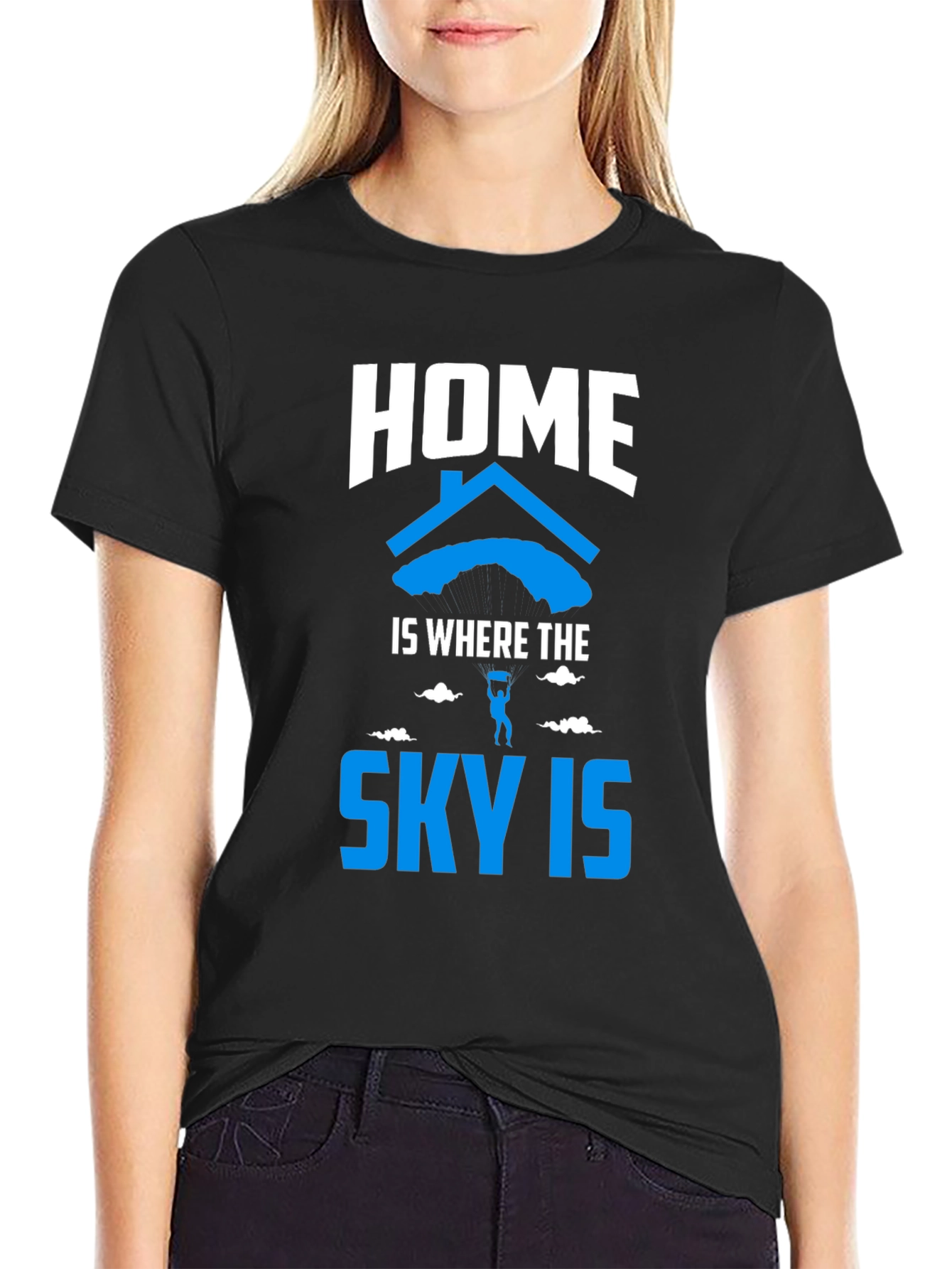 Black Home is Where the Sky Is T-Shirt view 2