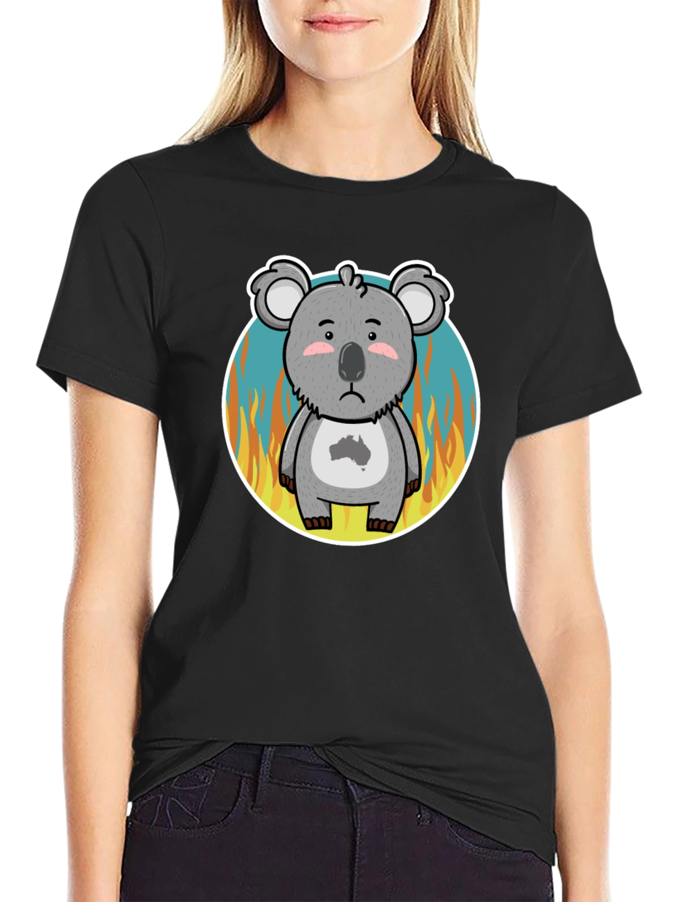 Distressed Koala Australia Bushfire Awareness T-Shirt - 2