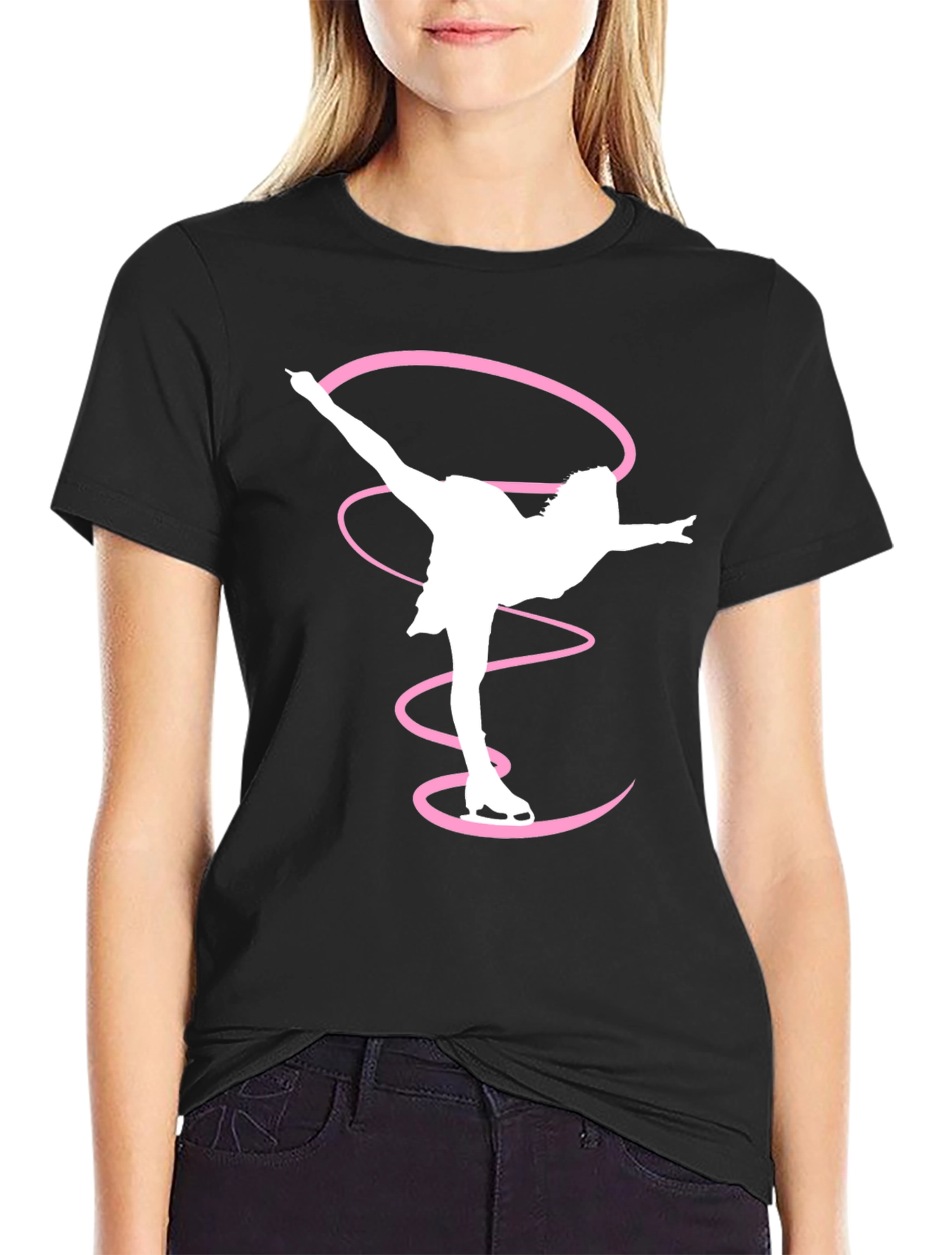 Black Figure Skating Tee - Artistic Sportswear view 2