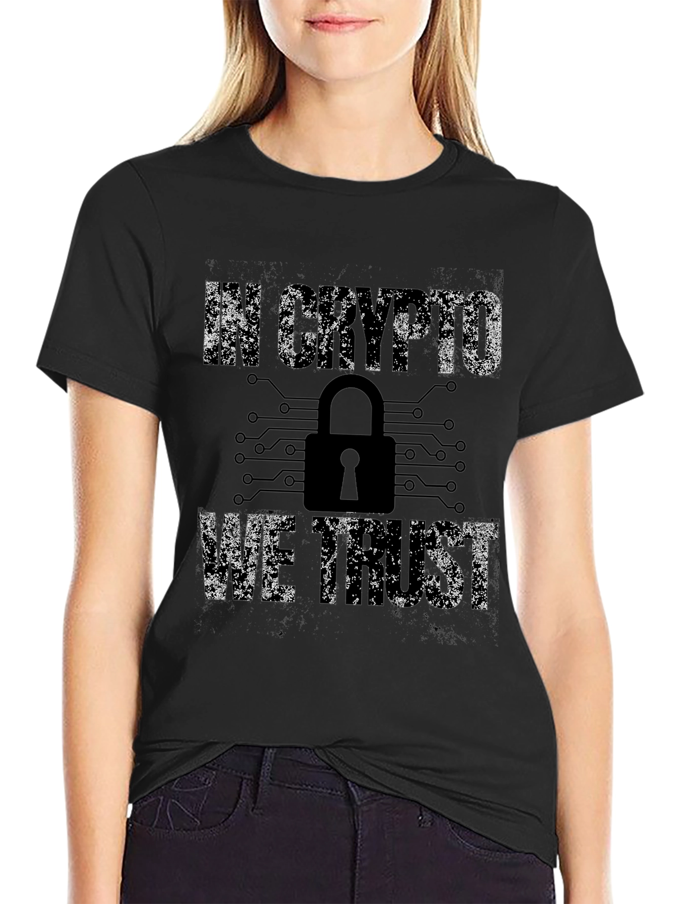 Black In Crypto We Trust Graphic T-Shirt view 2