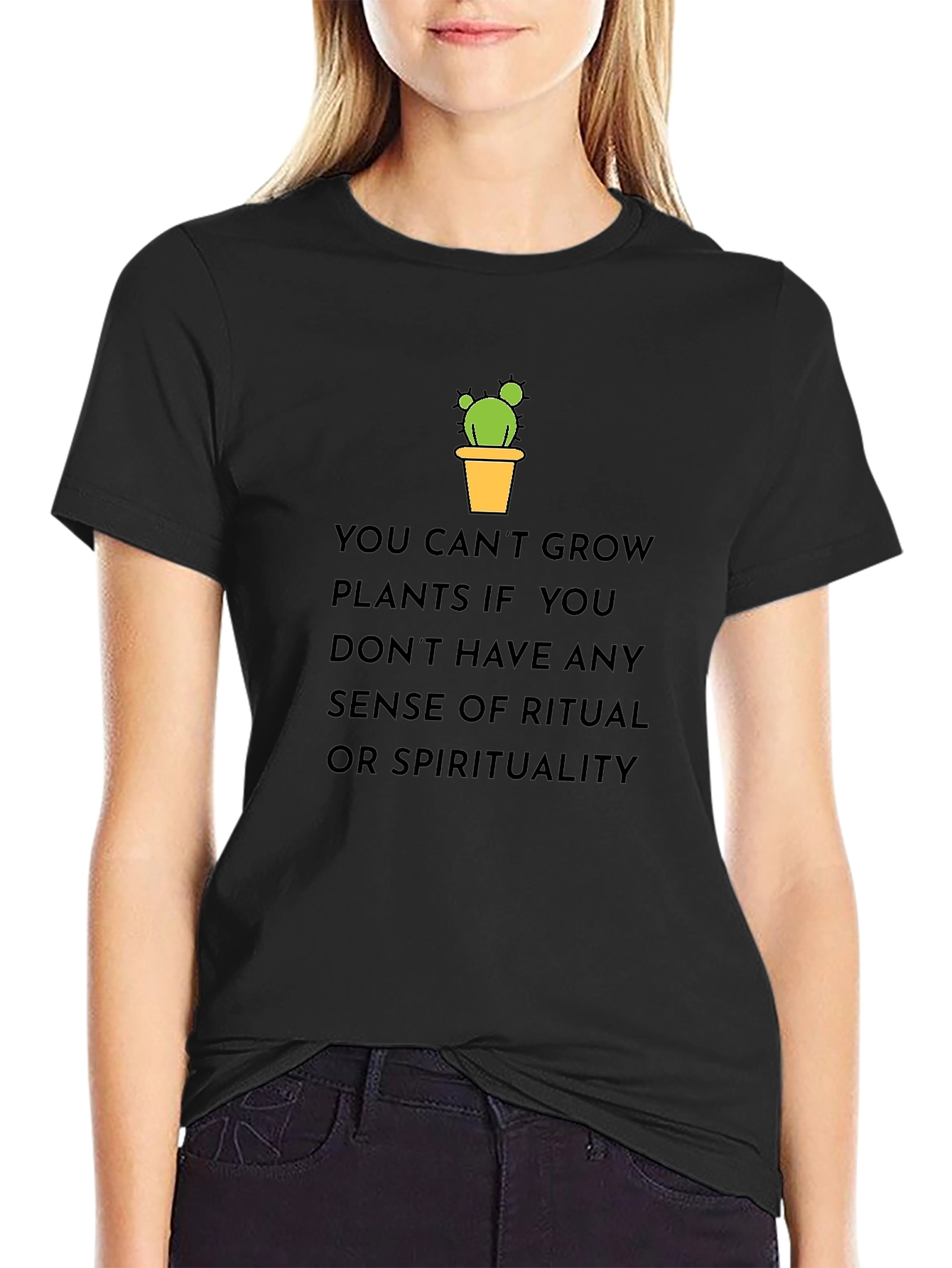 Black Ritual & Spirituality Plant Grow T-Shirt view 2